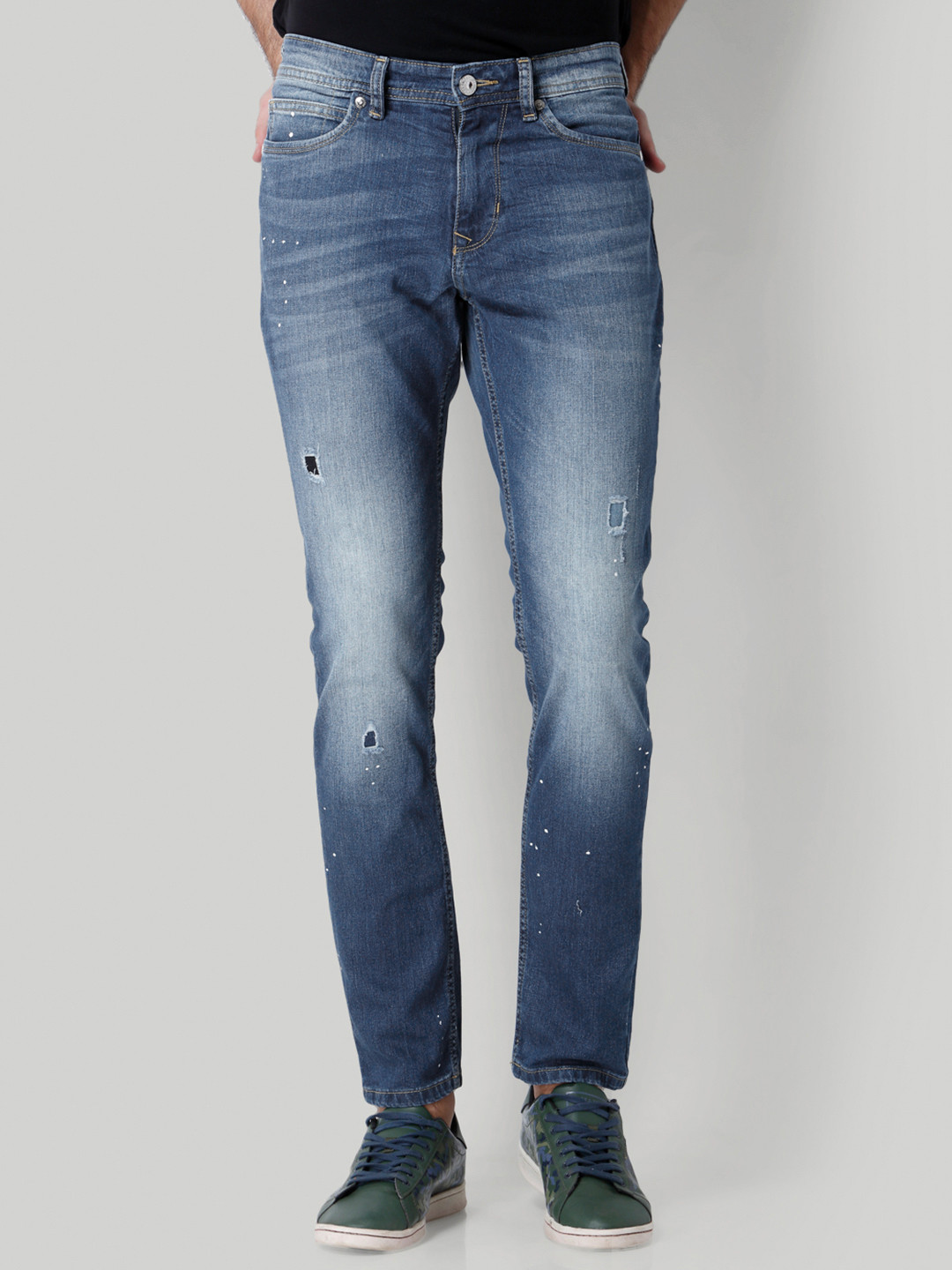 ONLY & SONS Men Blue Slim Fit Mid-Rise Mildly Distressed Jeans