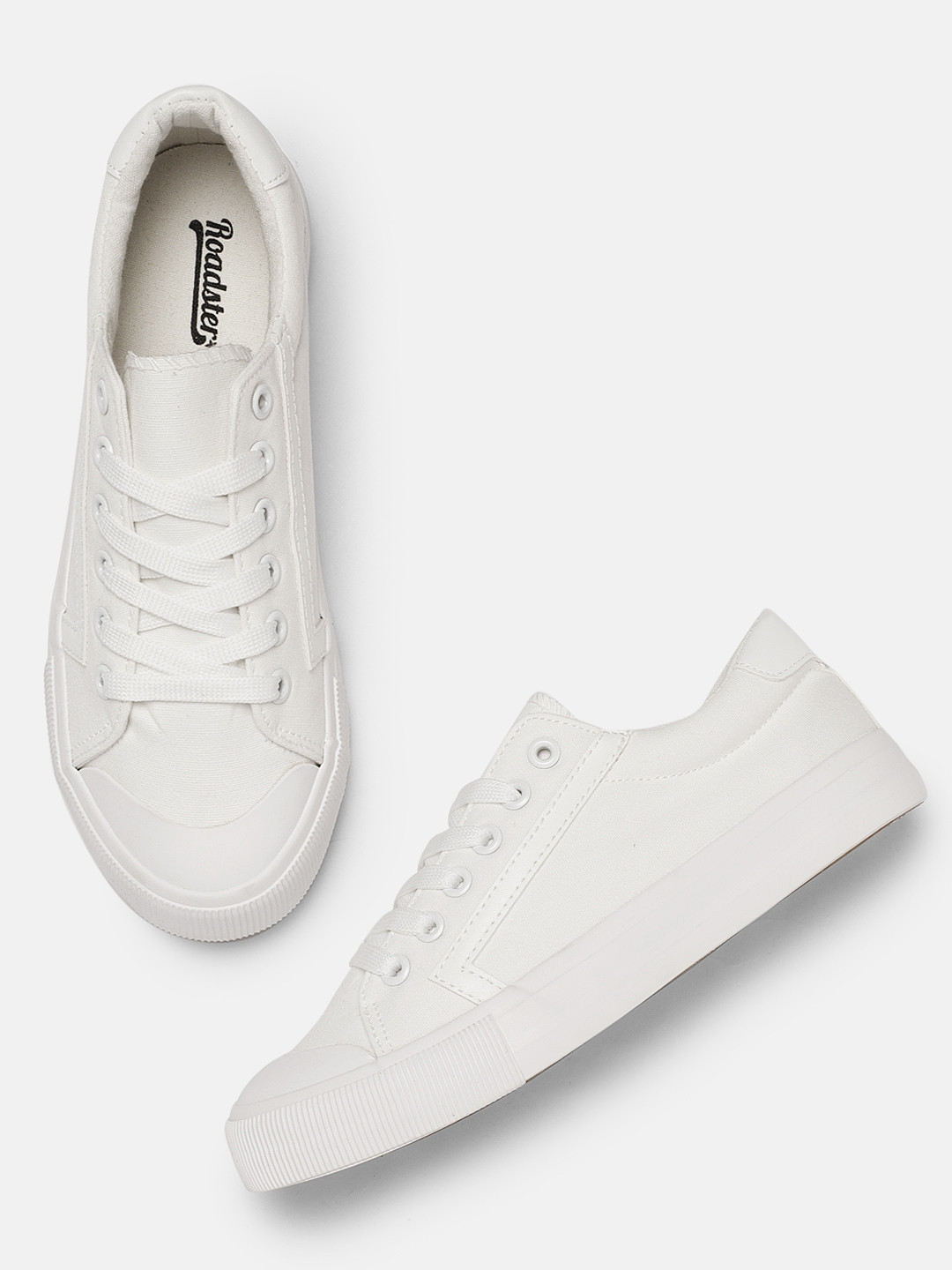 roadster women white sneakers