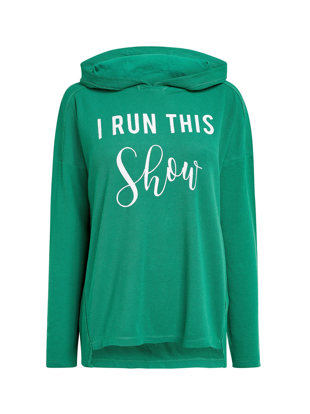 next green hoodie