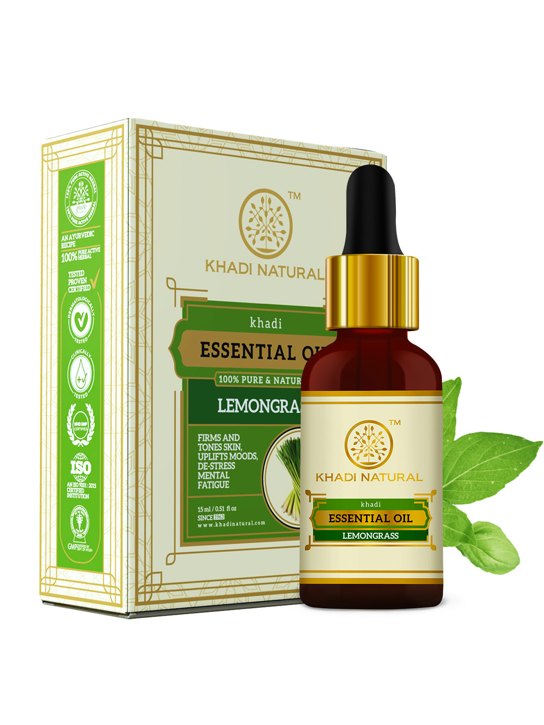 Khadi Natural Lemongrass Diffuser Oil to Refresh Mood - 15ml
