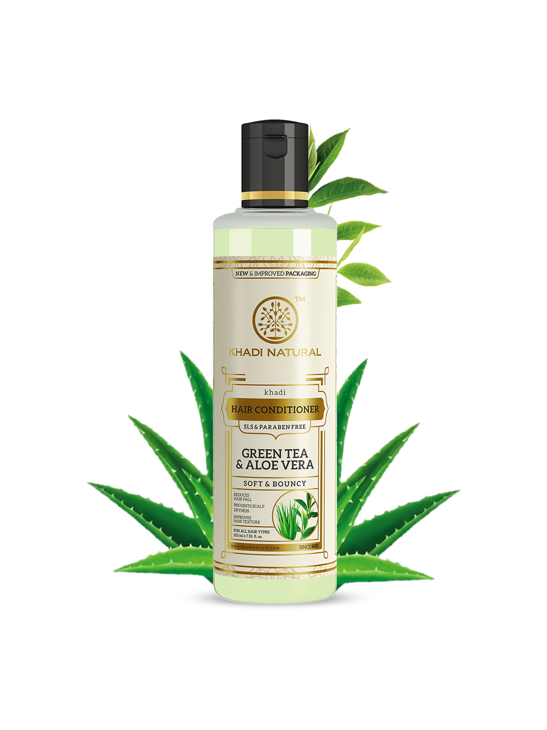 Khadi Natural Green Tea Conditioner for Smooth Finish - 210ml