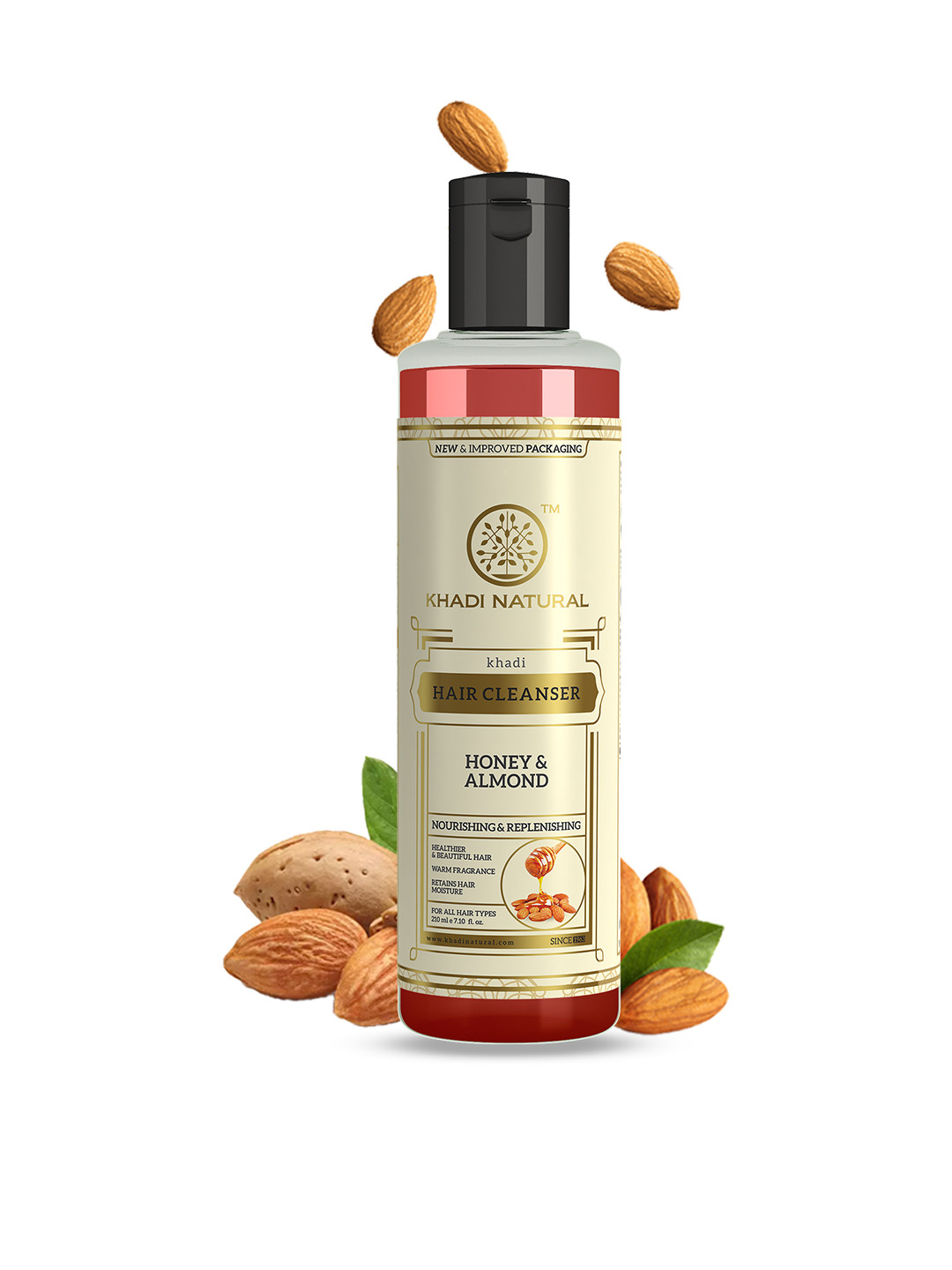 Khadi Natural Honey Almond Shampoo to Soften Hair - 210ml
