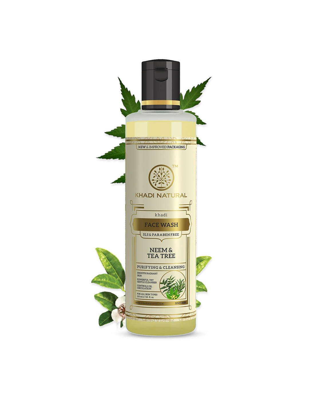 Khadi Natural Neem Tea Tree Face Wash for Oil Control - 210ml