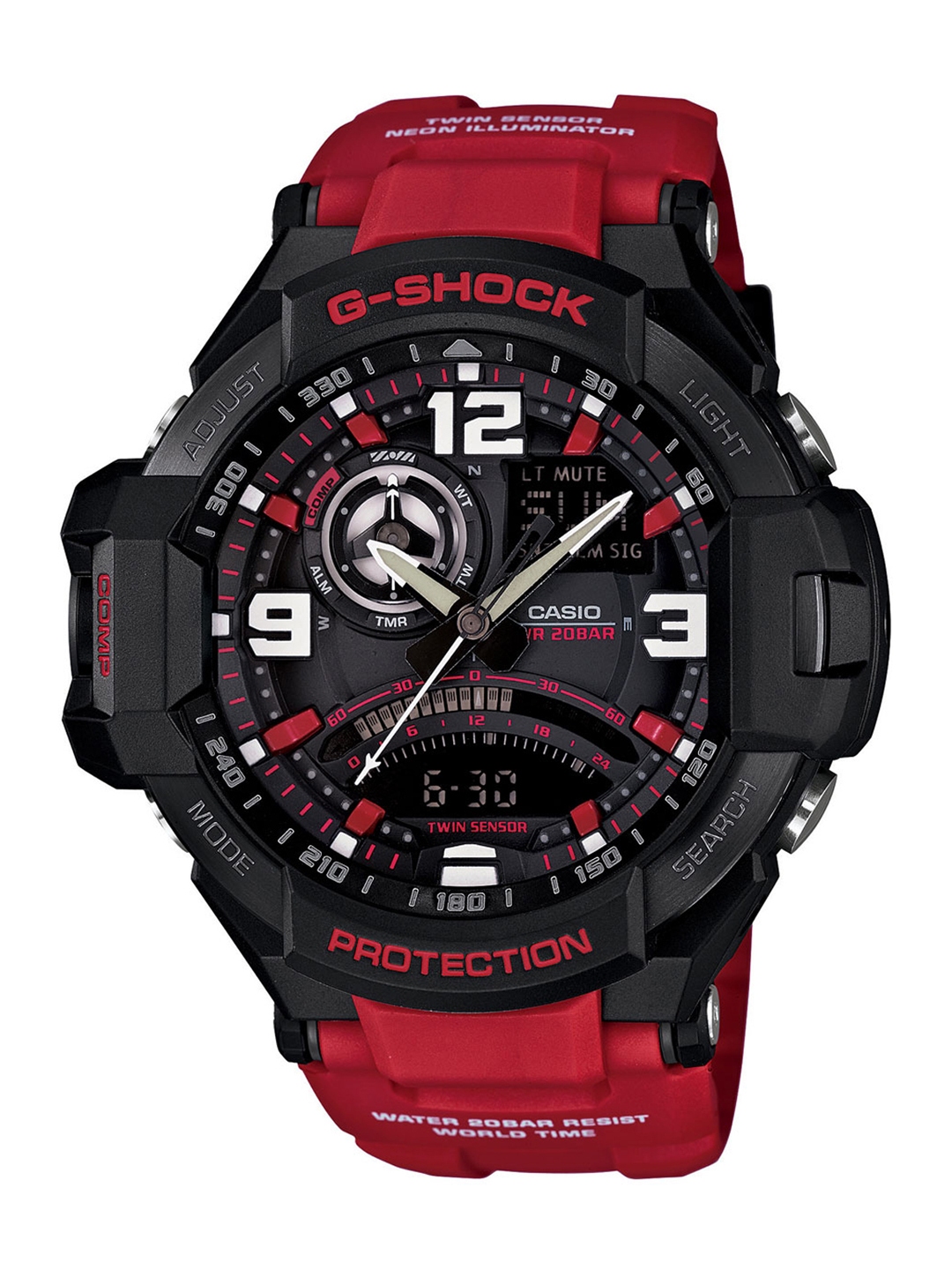 G shock clearance protection red