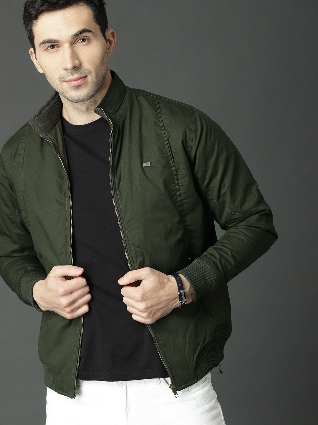 Military green bomber 2025 jacket mens