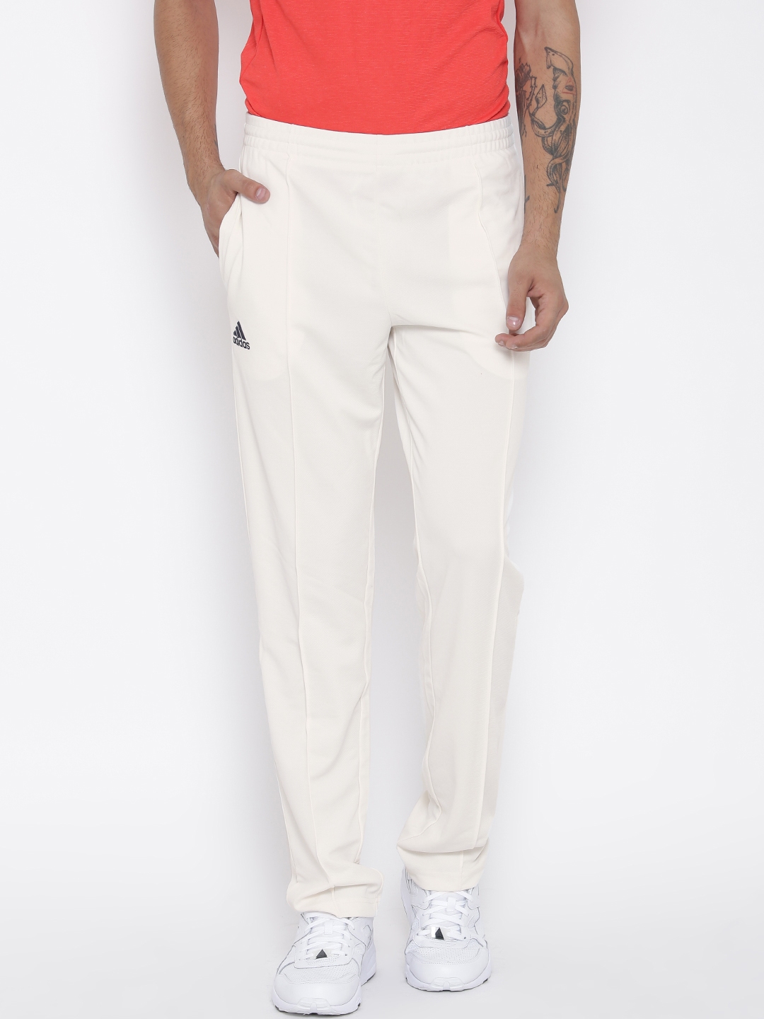 Buy Men White Atmos Cricket Track Pants From Fancode Shop