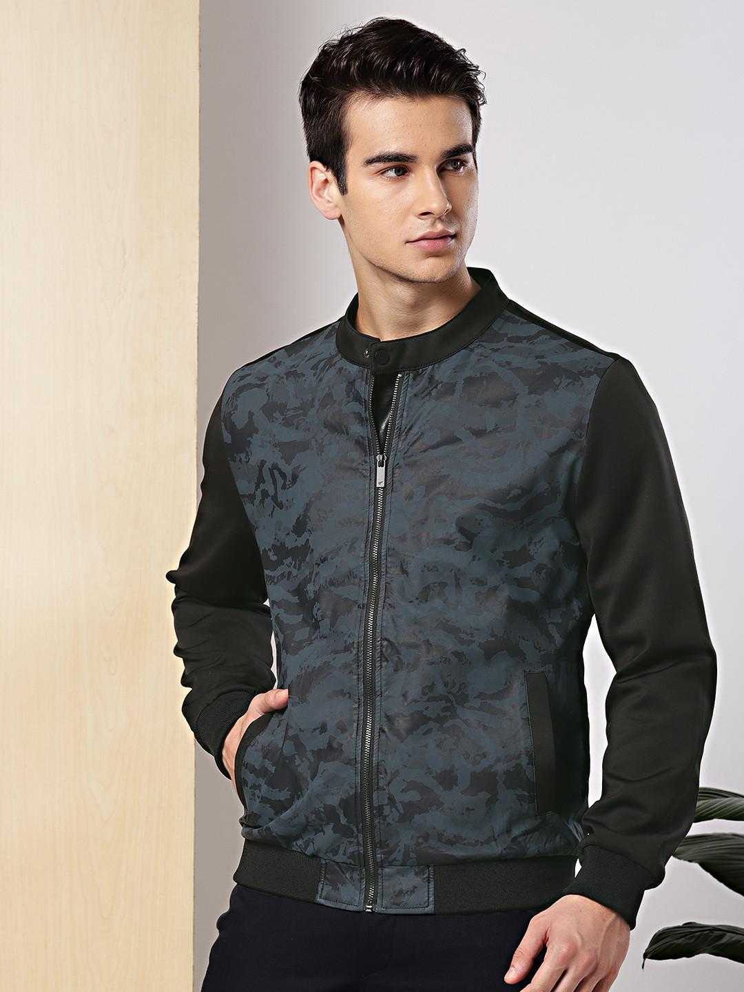 navy blue camo jacket
