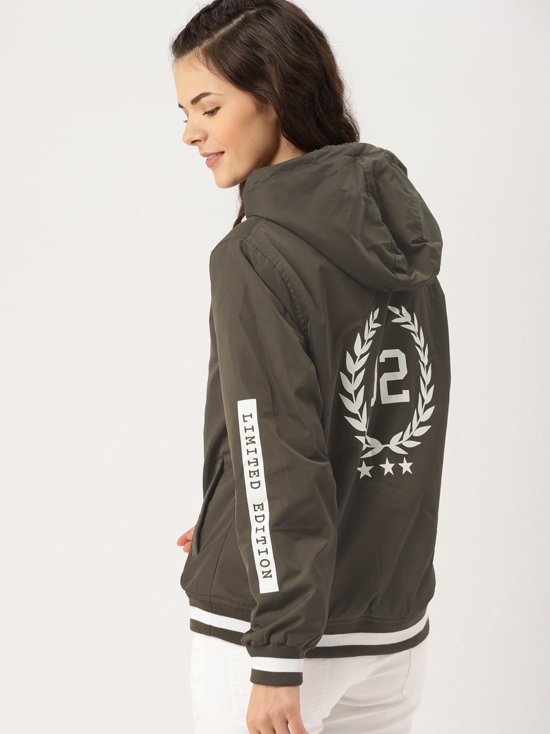 olive green varsity jacket