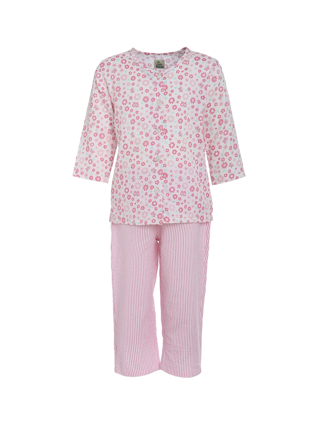 Buy A Little Fable Girls Pink Printed Night Suit Night Suits for