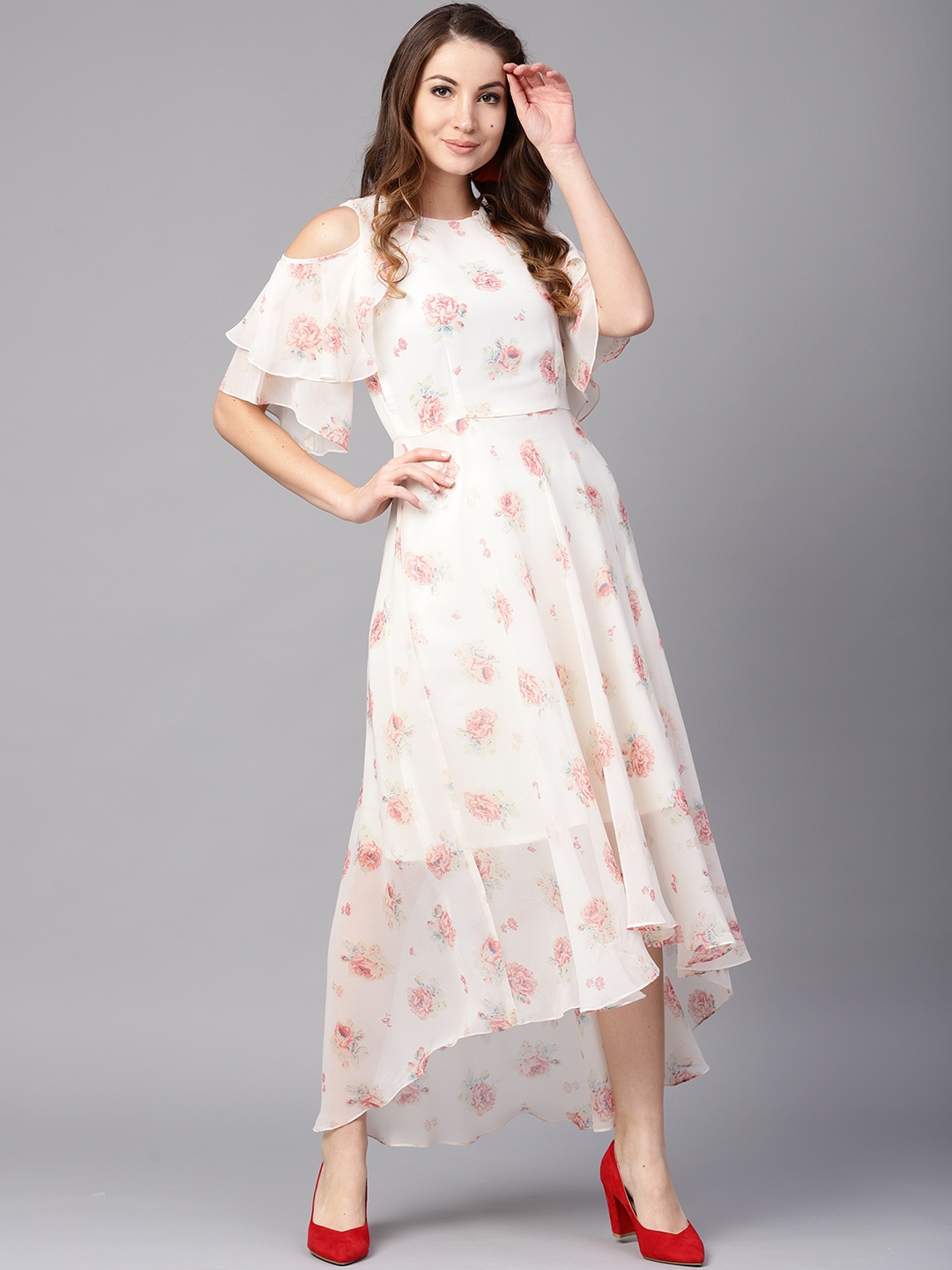 Cold shoulder dress myntra on sale