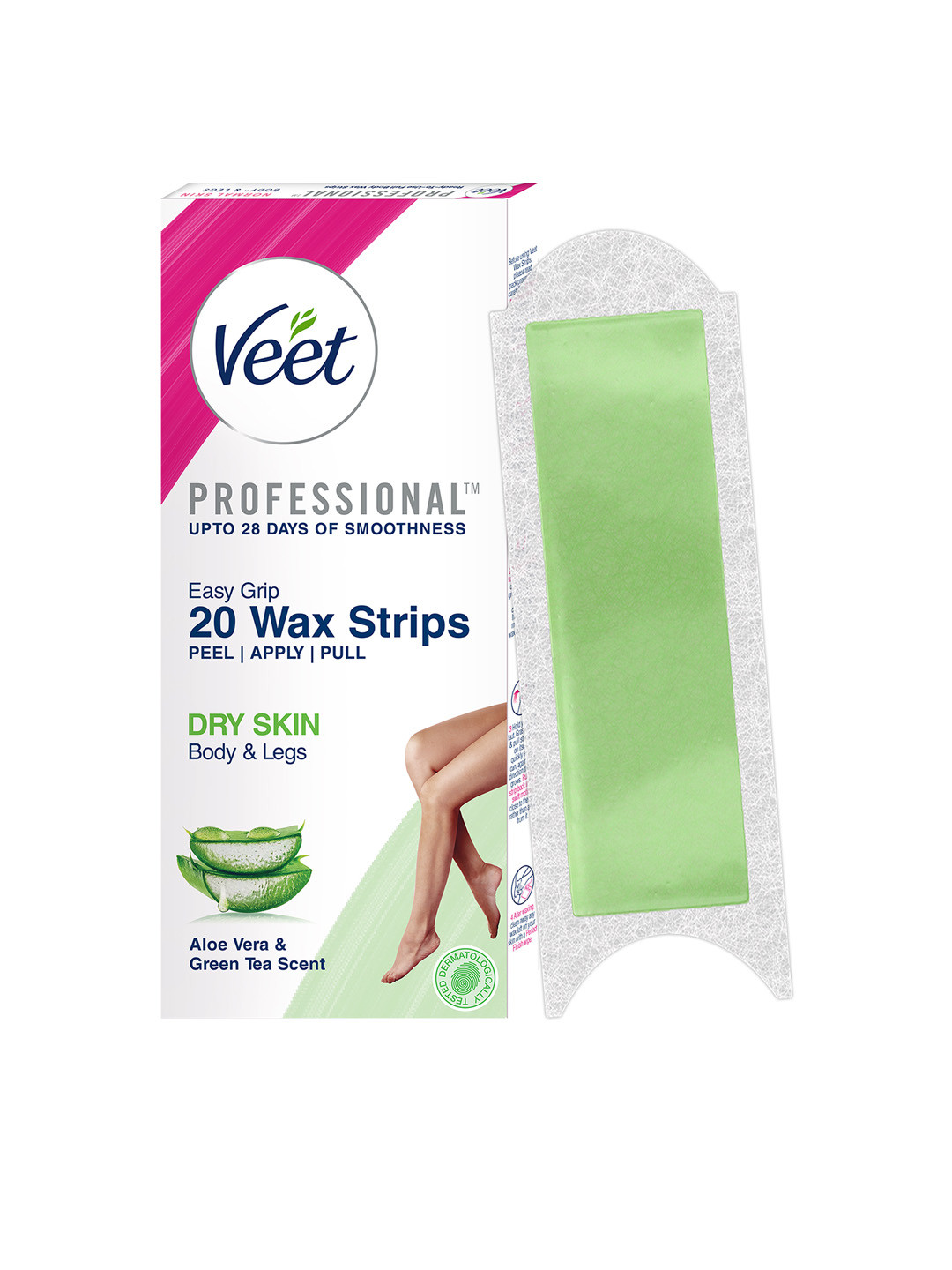 Veet Professional Waxing Strips for Dry Skin - 20 Strips