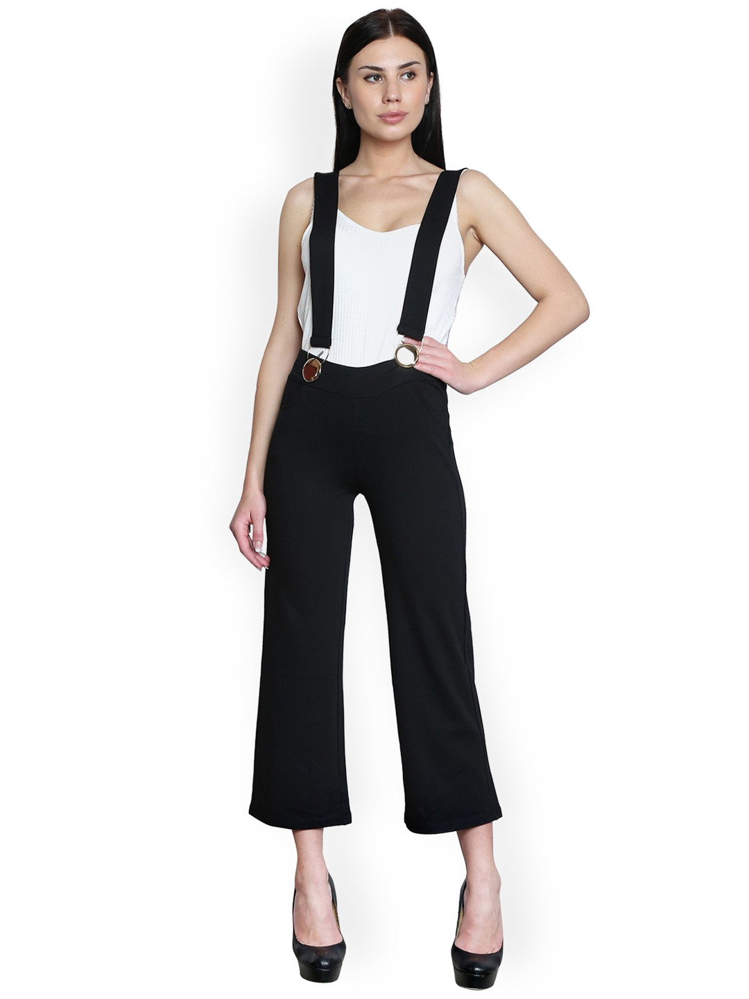 Westwood Women Black Dungarees