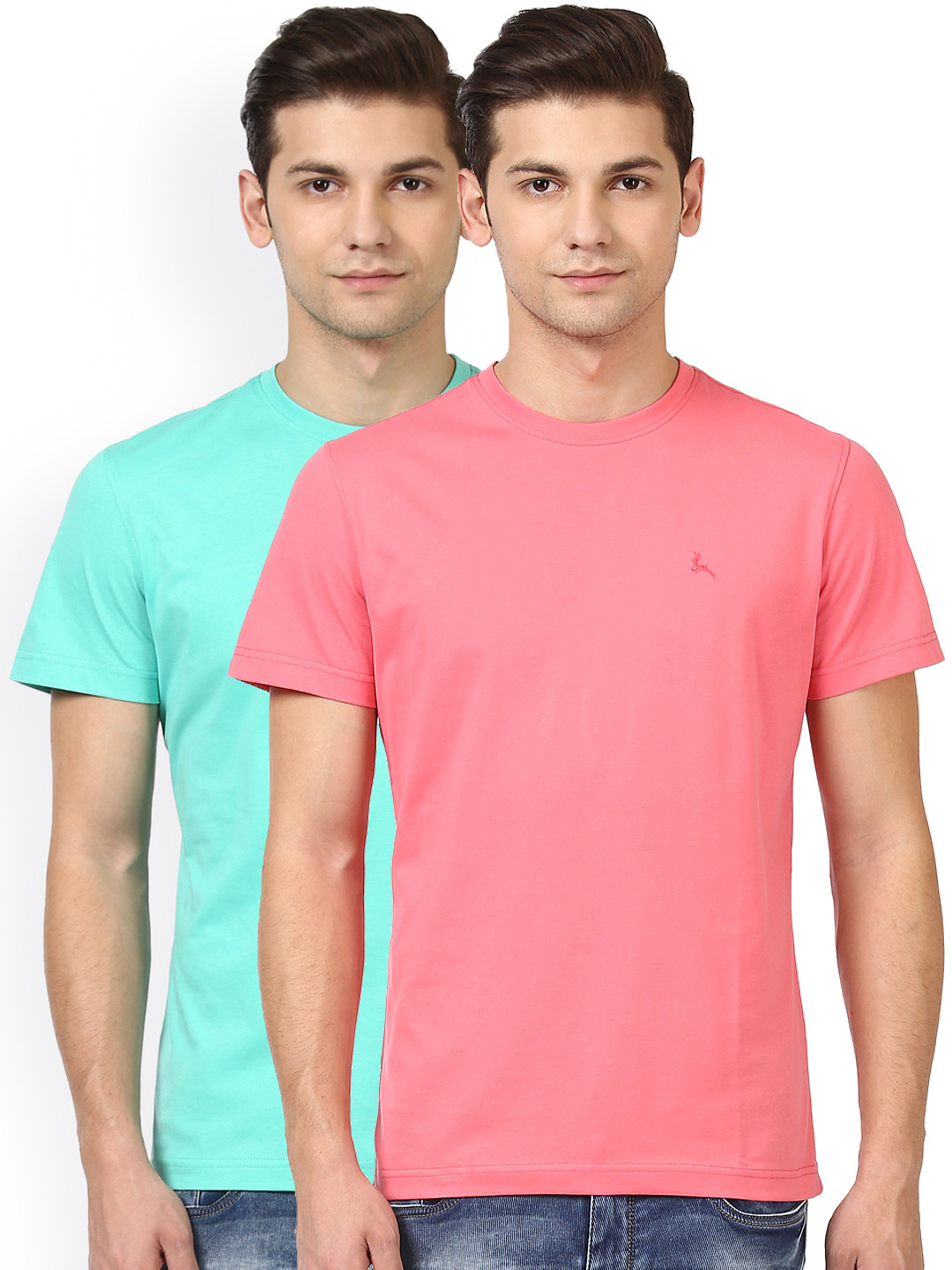 Buy Parx Men Pack Of 2 Sea Green \u0026 Pink 