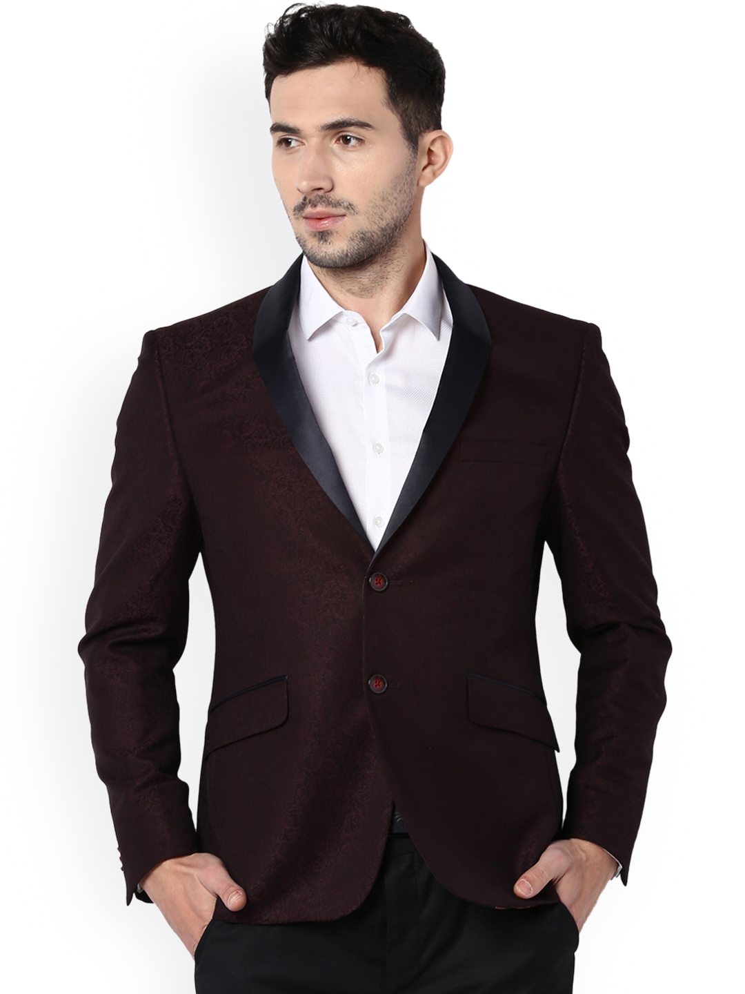 Dark maroon sales color blazer