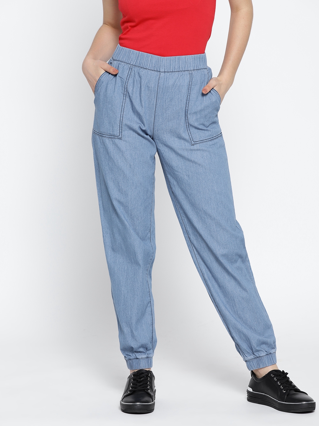 womens chambray joggers