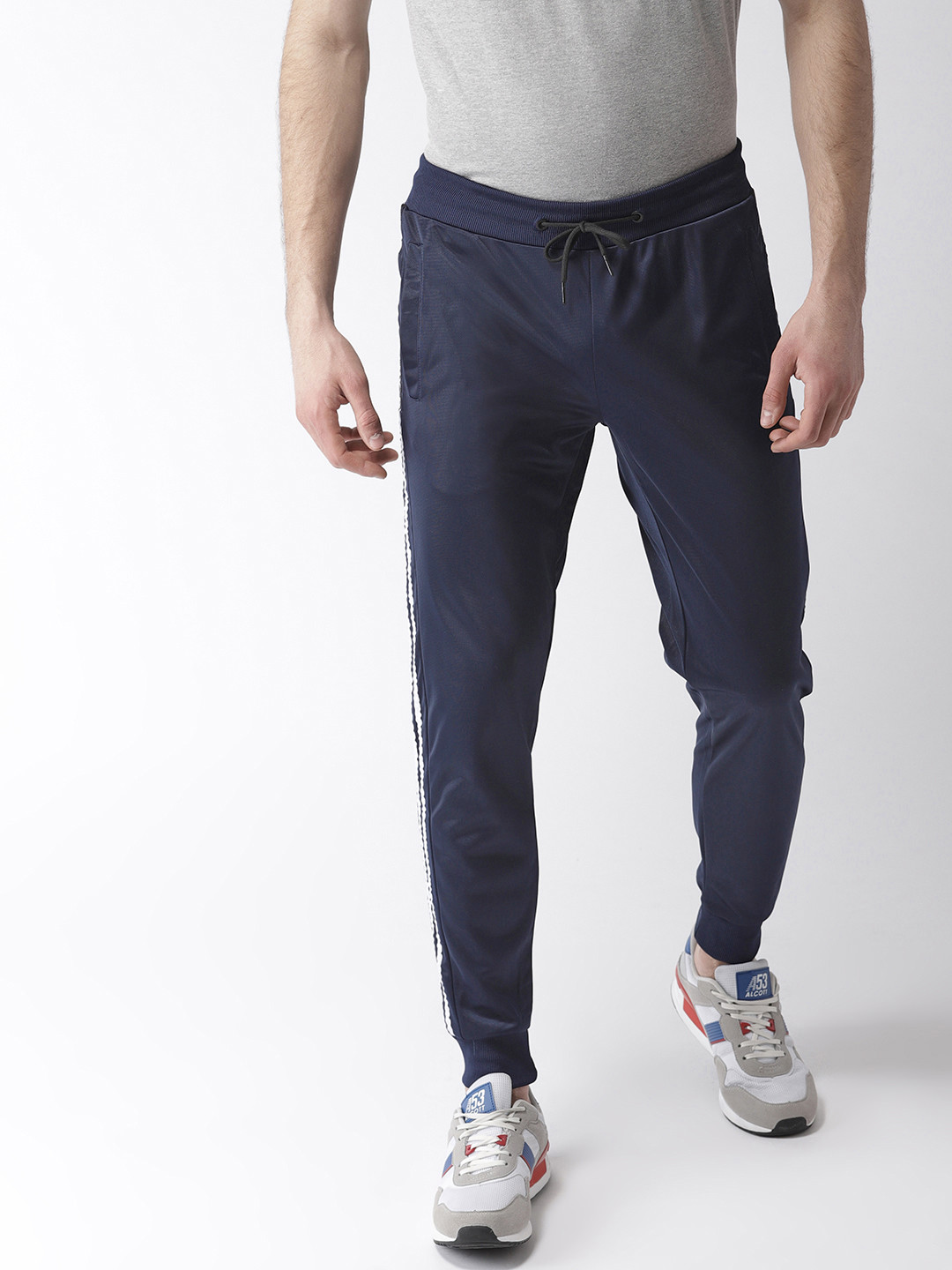 navy blue skinny joggers
