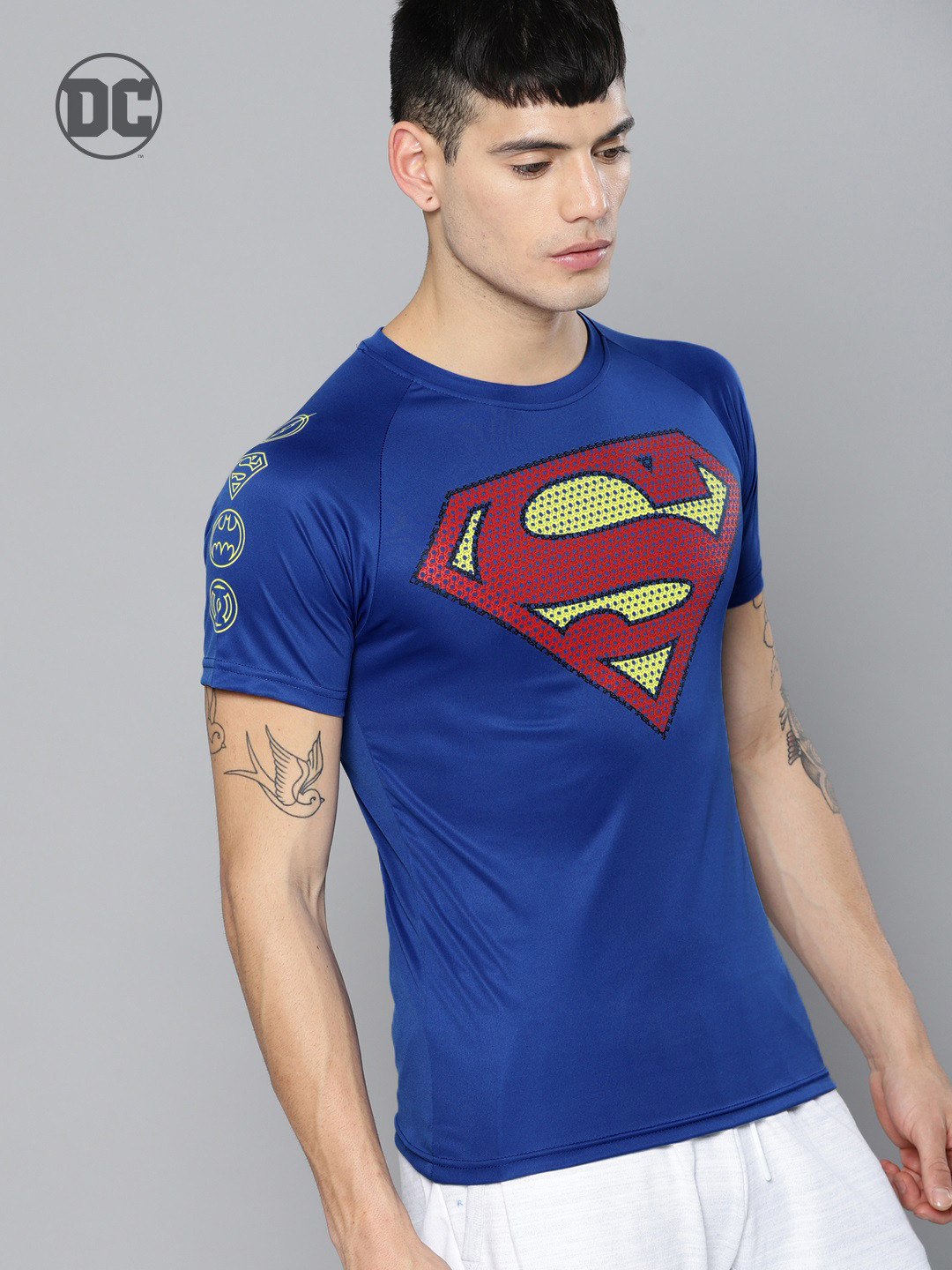 Buy Justice League Men Blue Printed 