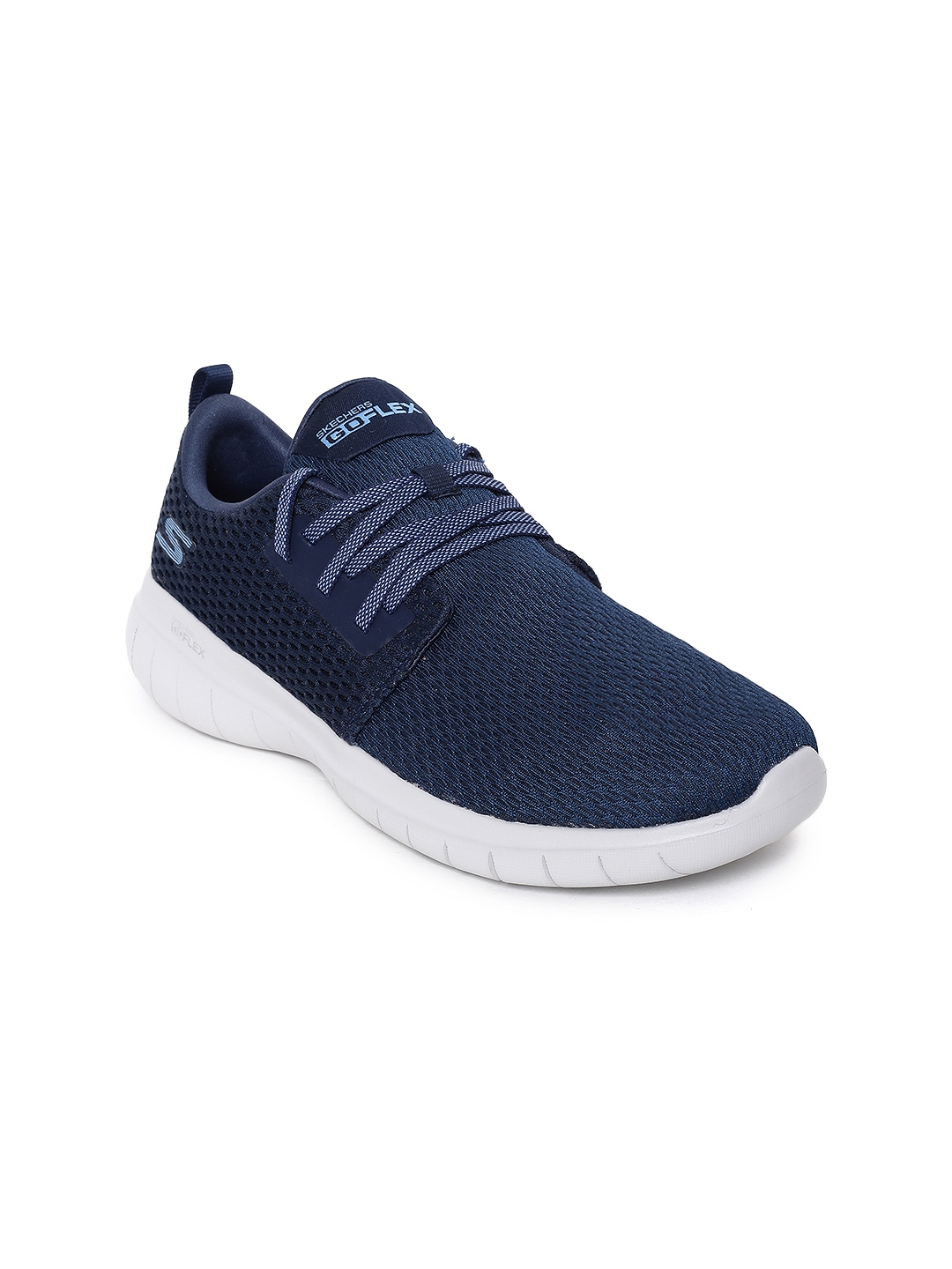 skechers navy blue running shoes