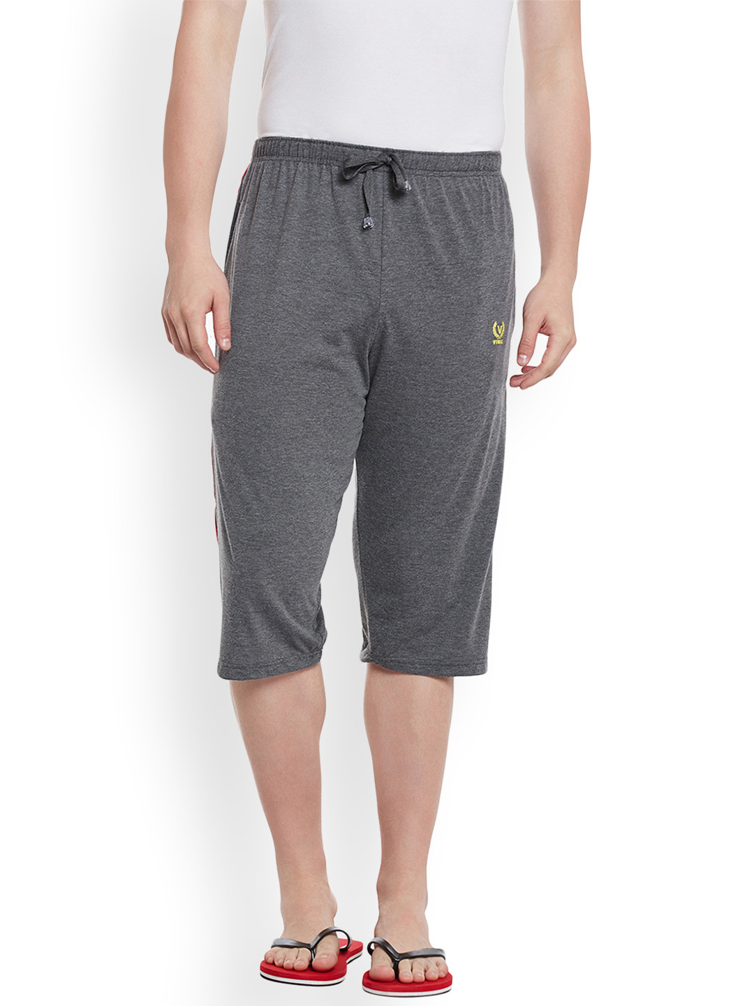 MACK JONNEY Men Grey Solid Lounge Shorts C2-ANTHRA001