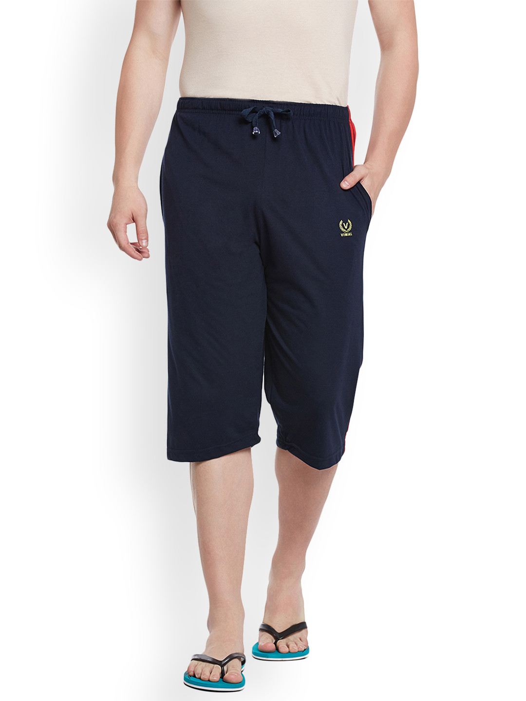 MACK JONNEY Men Navy Blue Solid Lounge Shorts C2-NAVY001