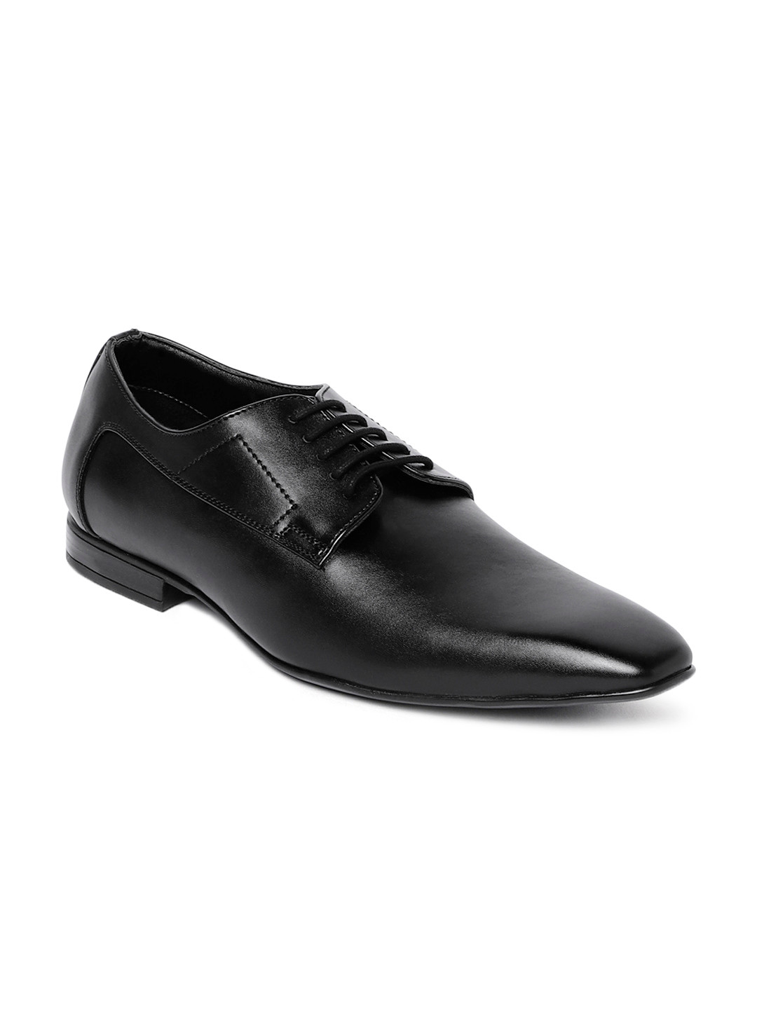 Bata black derby shoes clearance