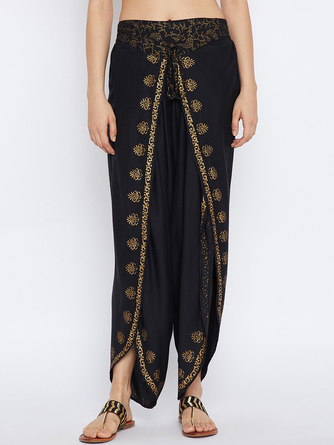 Buy Bitterlime Women Black Block Print 