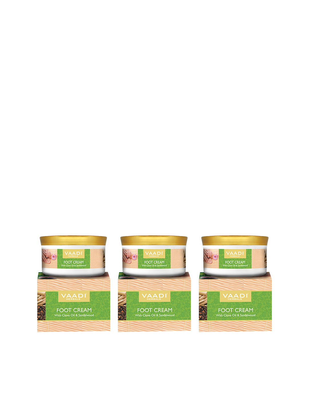 Vaadi Herbals Unisex Pack Of 3 Clove & Sandal Oil Foot Cream