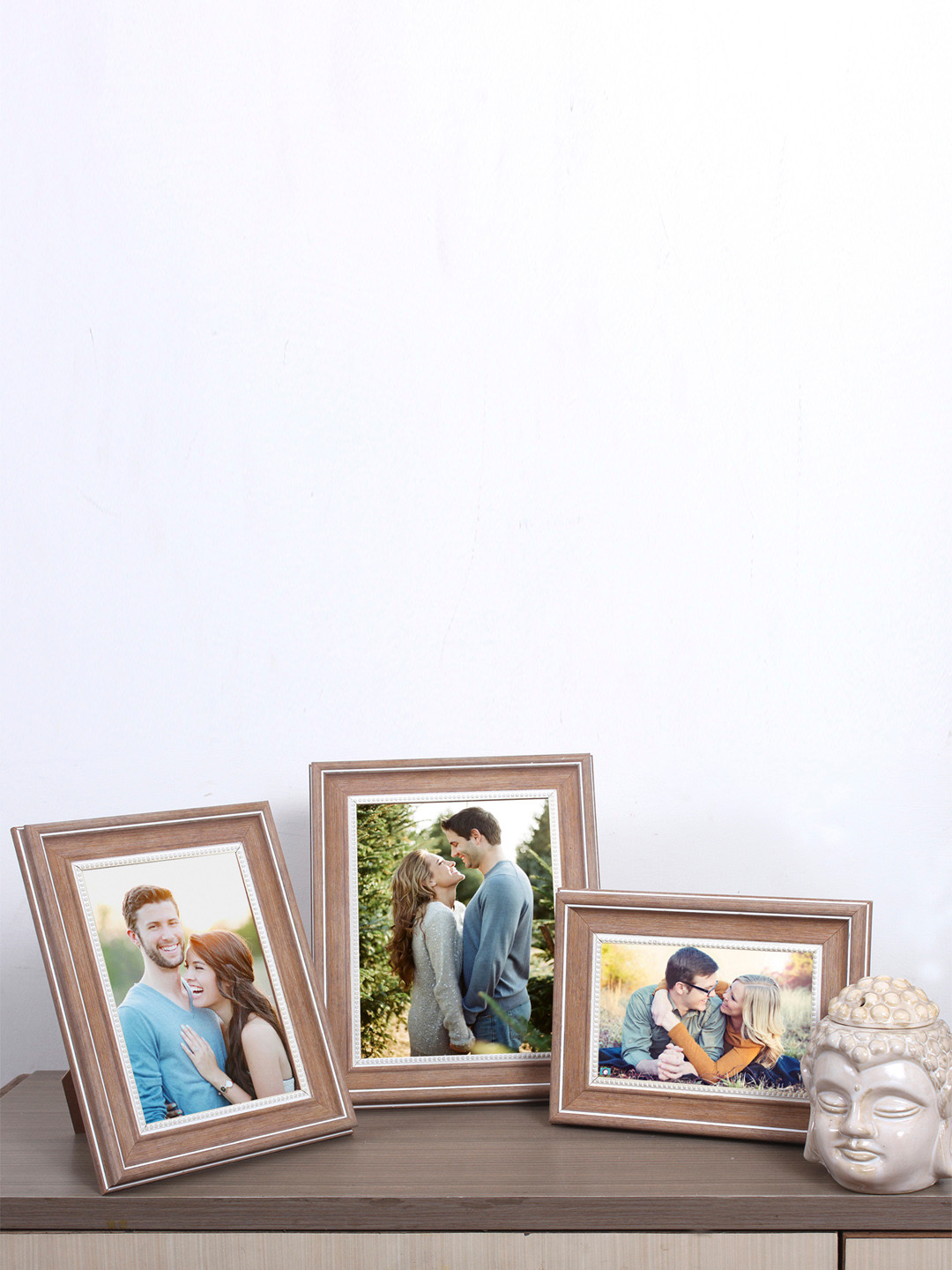 Art Street Set Of 3 Brown Textured Photo Frames