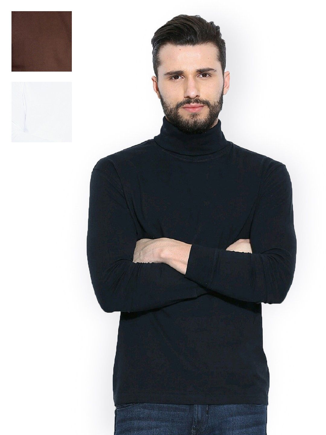 Turtle neck tshirts mens clearance