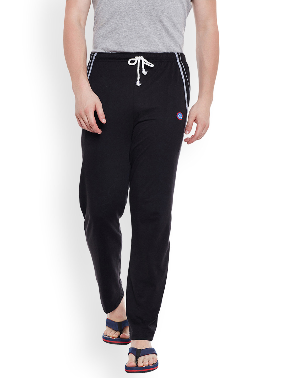 MACK JONNEY JONNEY Men Black Solid Lounge Pants DD5BLACK01