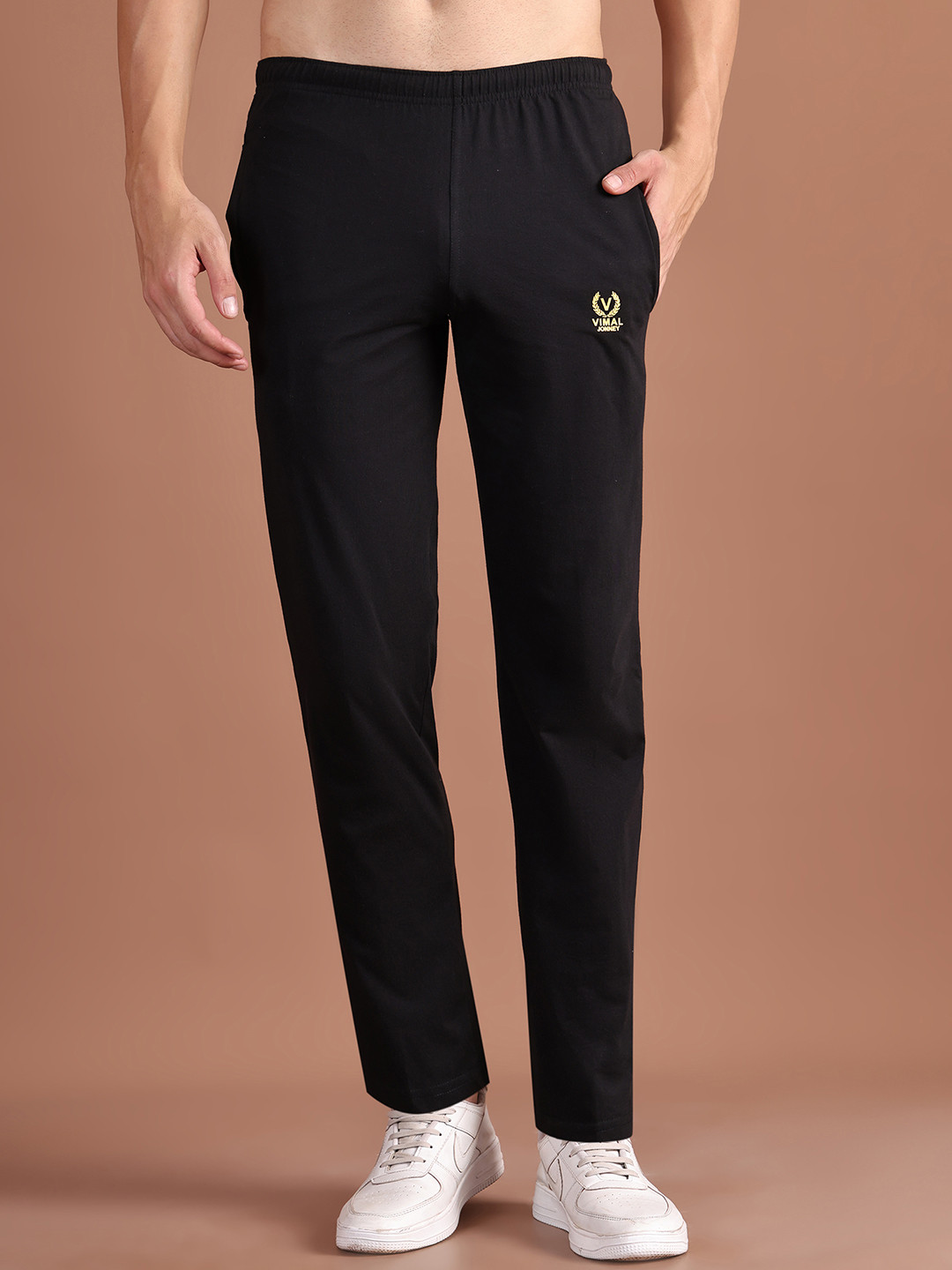 MACK JONNEY Black Solid Lounge Pants DD10BLACK