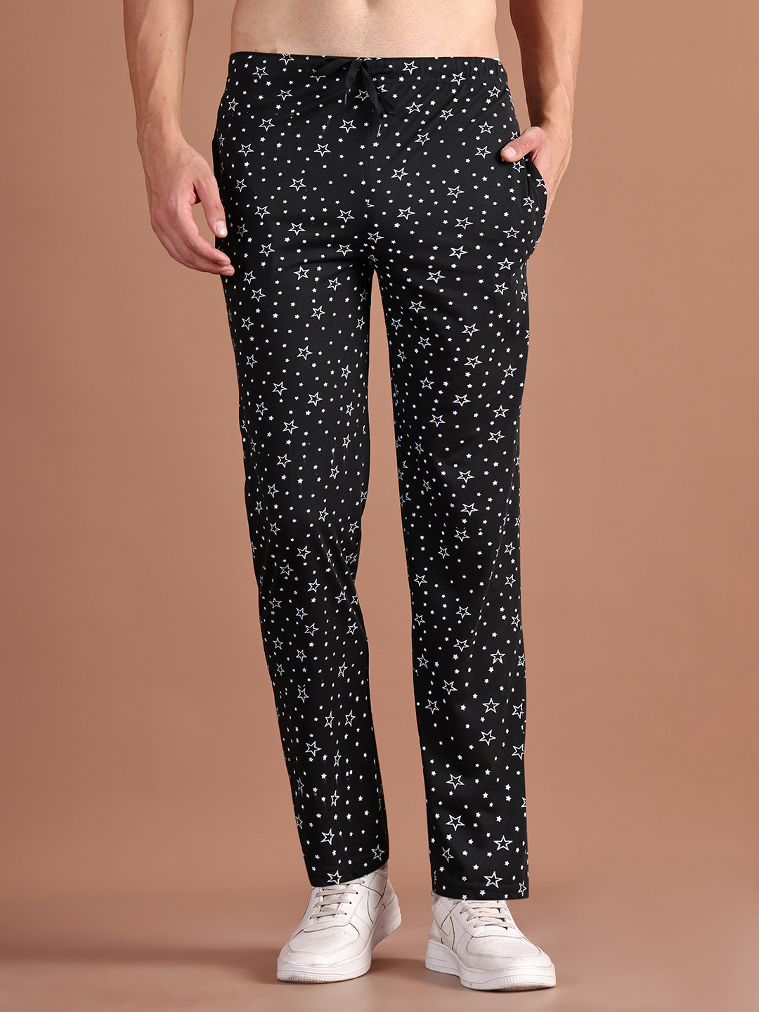 MACK JONNEY JONNEY Black Printed Lounge Pants DD1-PRT-NO.1