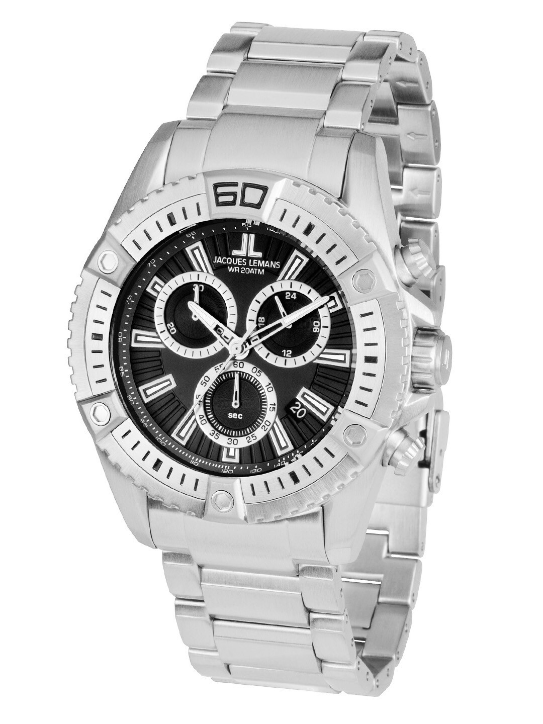 Jacques Lemans Men Black Analogue Watch 1-1805G