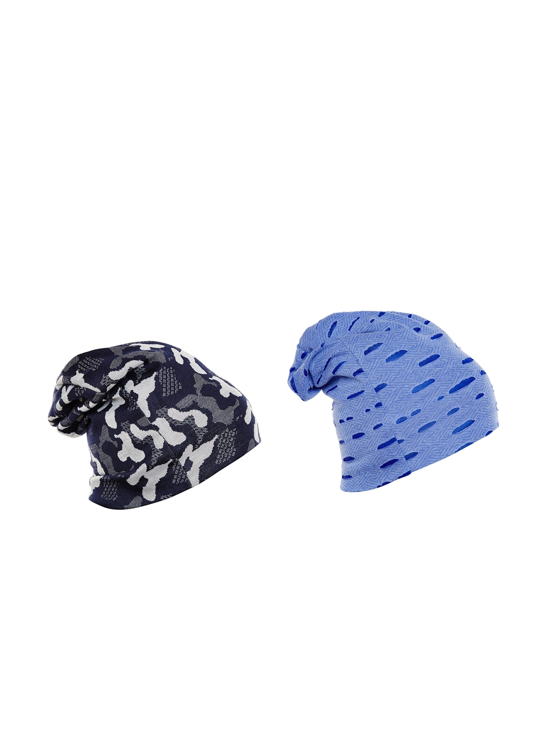 VIMAL JONNEY Men Pack of 2 Printed Beanie Cap