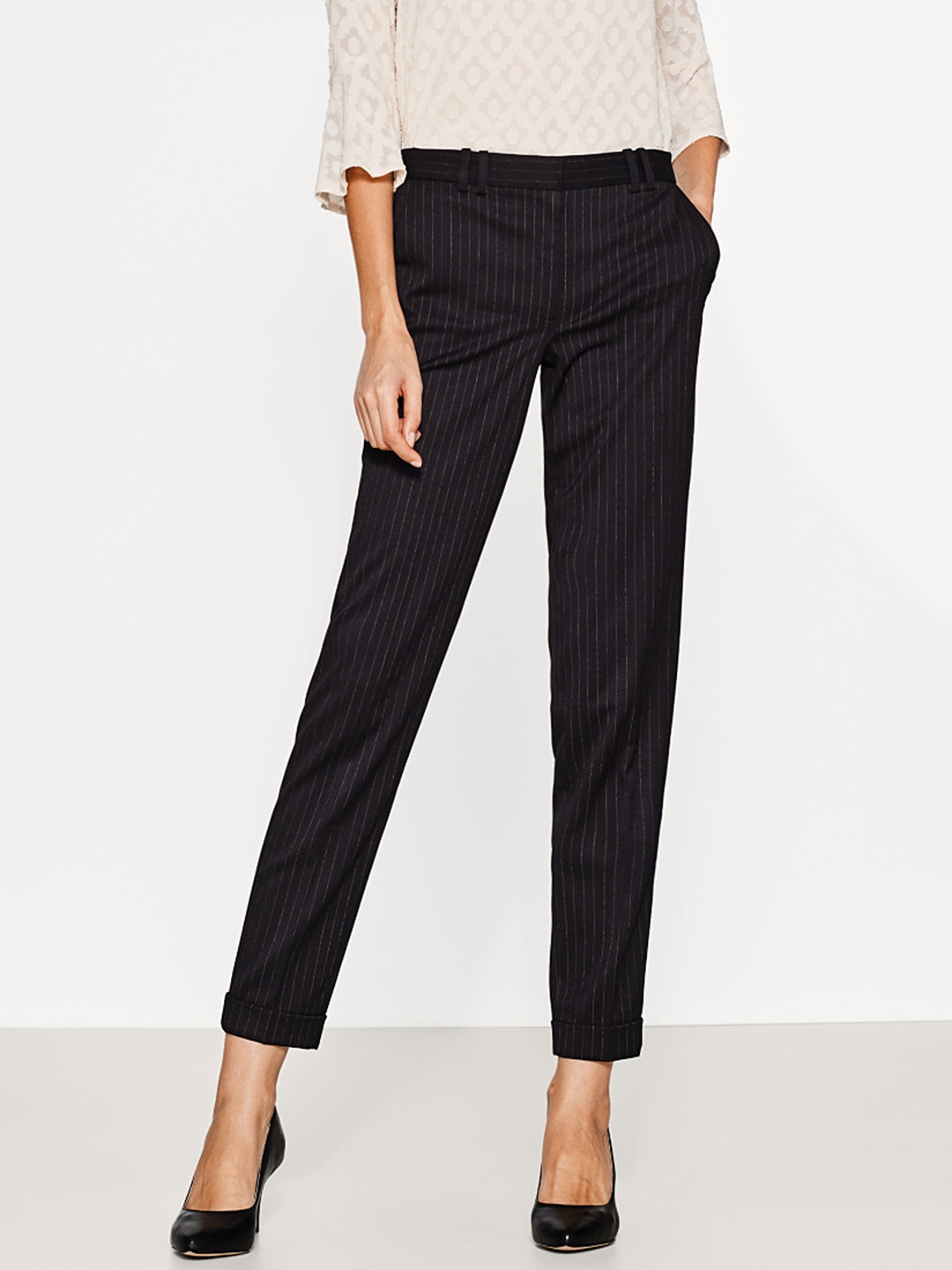 formal striped trousers womens