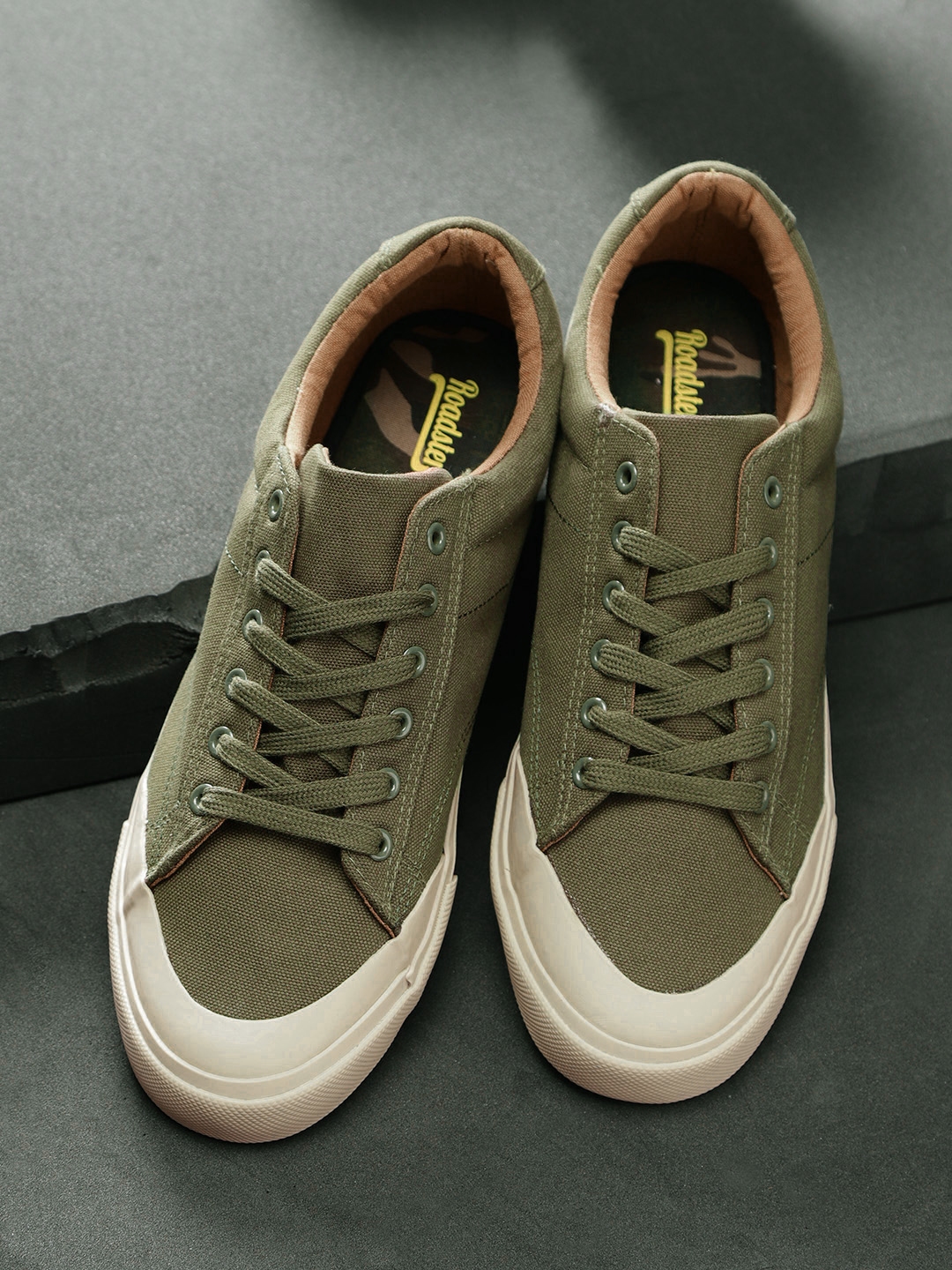 Buy Roadster Men Olive Green Sneakers - Casual Shoes Men 5962196 | Myntra