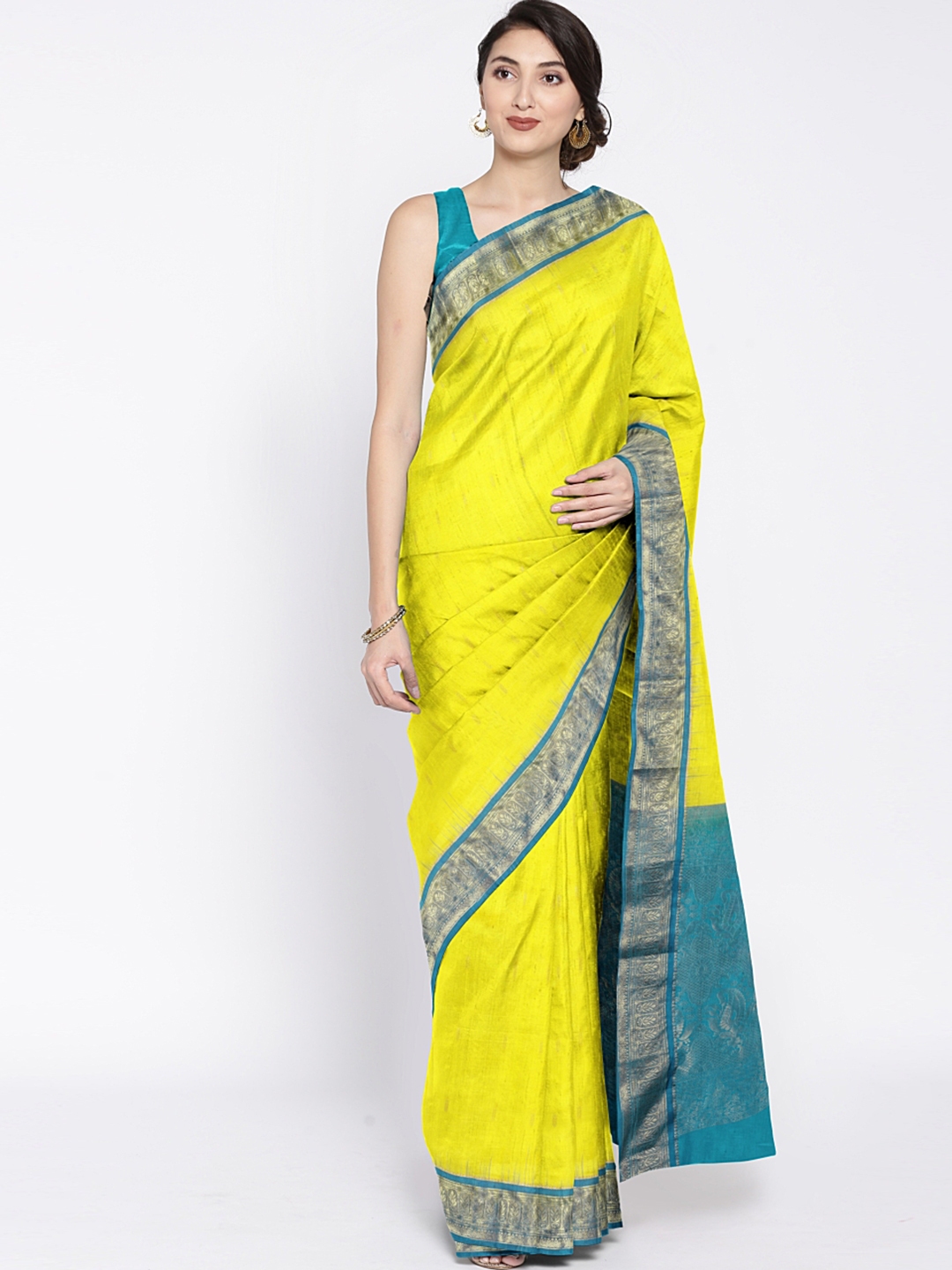 myntra kanchipuram silk saree