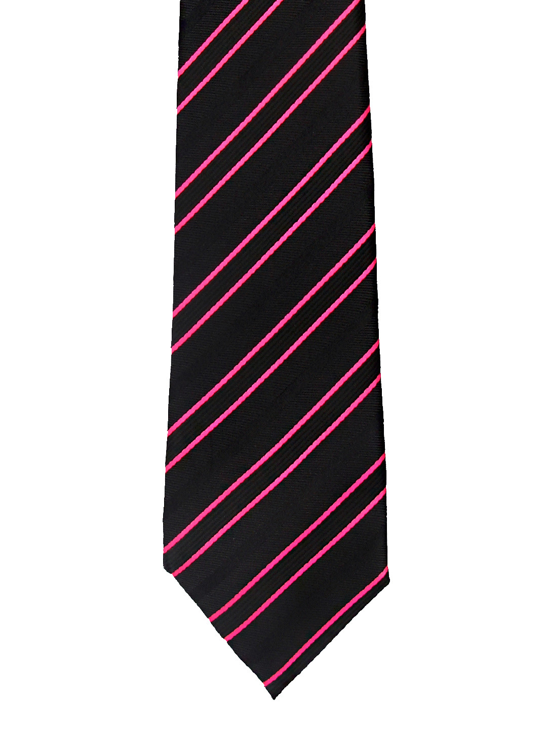 Tossido Black & Pink Striped Broad Tie