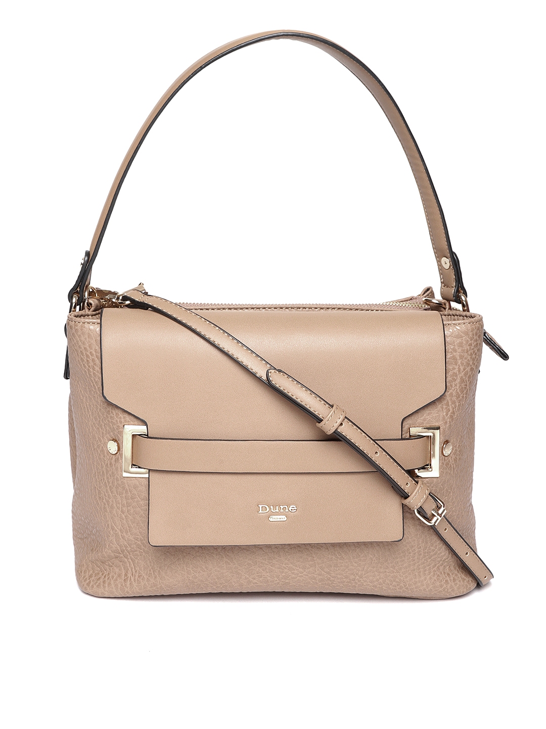 Dune London Brown Textured Shoulder Bag Handbags For Women Image