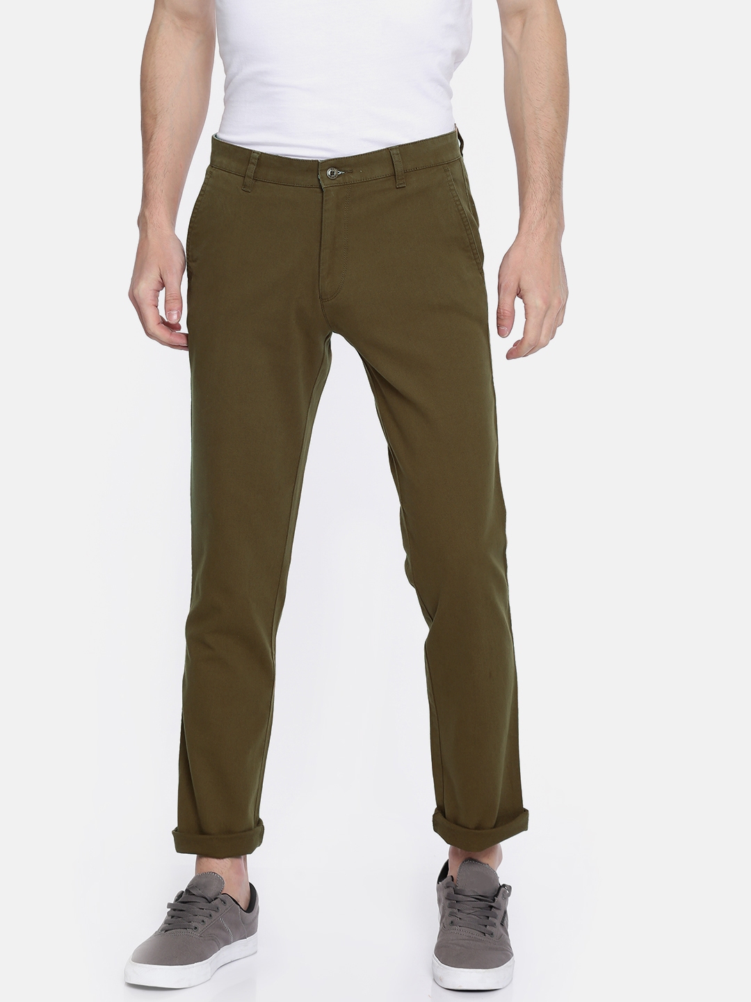 Buy British Club Men Khaki Regular Fit Solid Regular Trousers  Trousers  for Men 6405370  Myntra