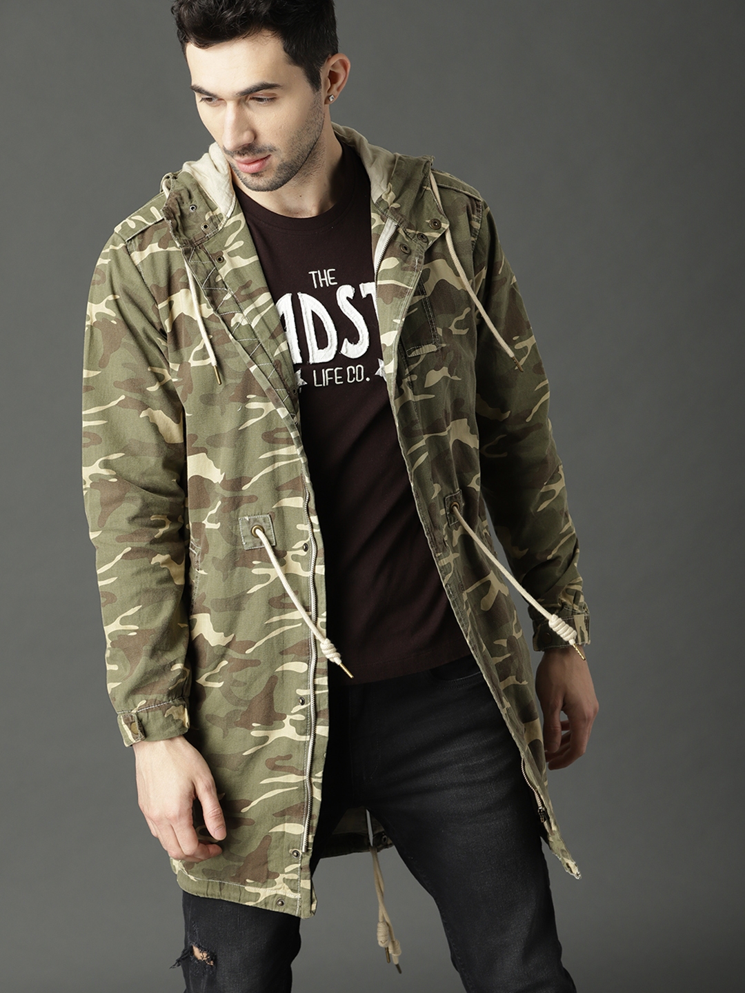 Army long jacket hot sale