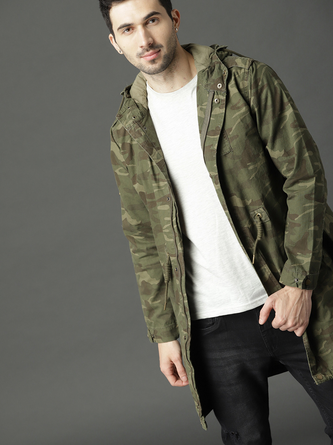 longline camouflage jacket