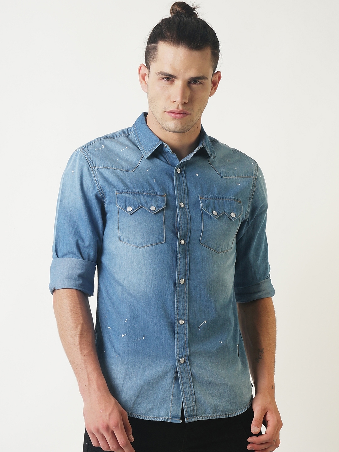 Blue saint cheap denim shirt