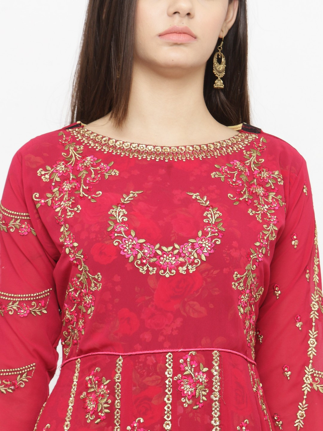 myntra long cotton frock