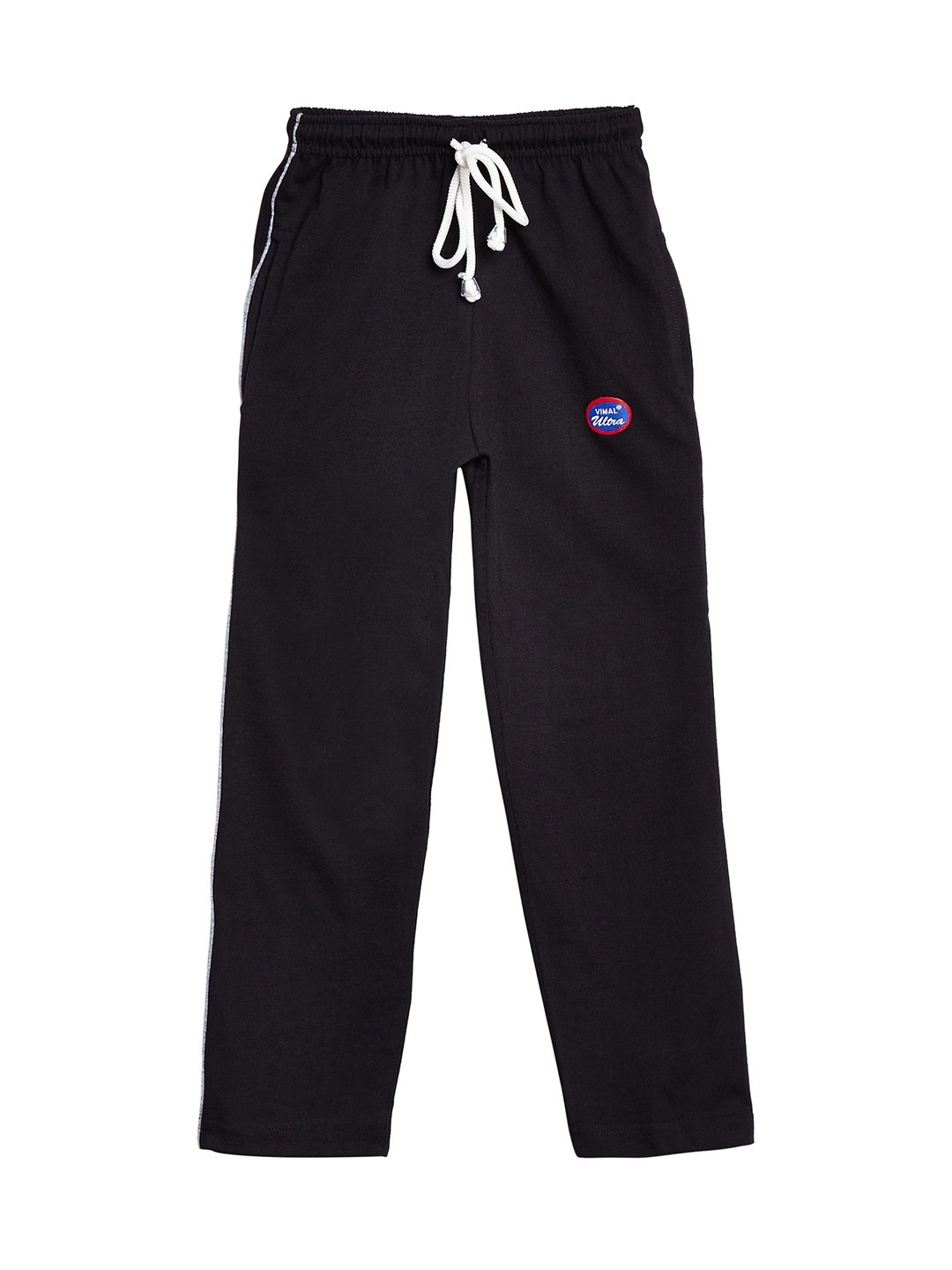 MACK JONNEY Girls Black Solid Slim Fit Trackpants