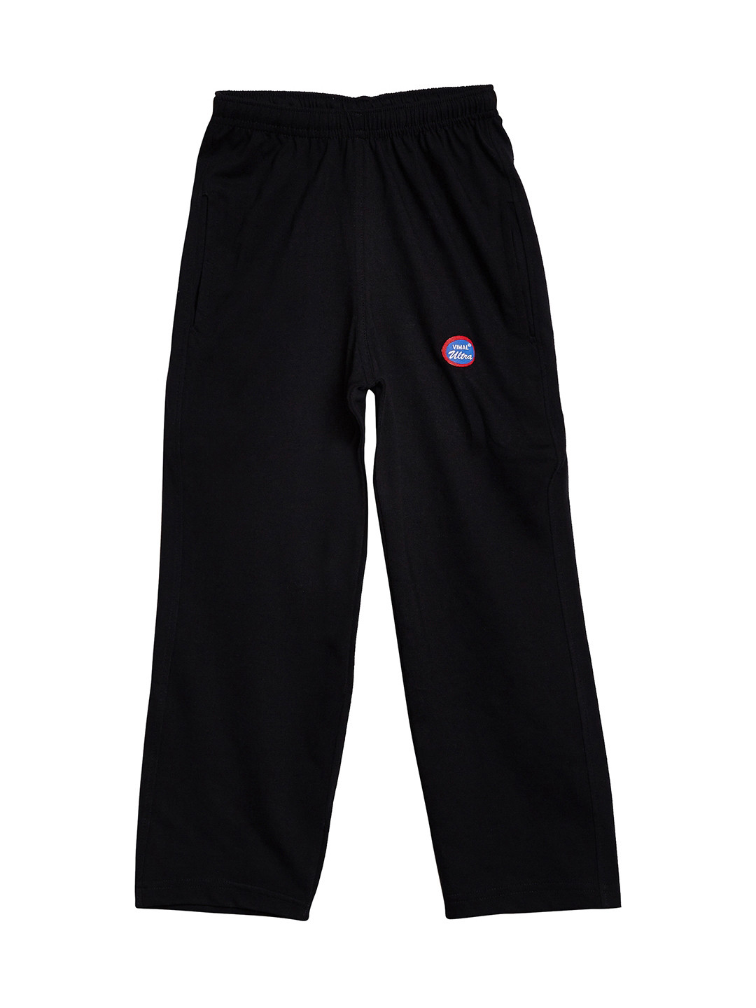 MACK JONNEY Girls Black Solid Slim Fit Trackpants