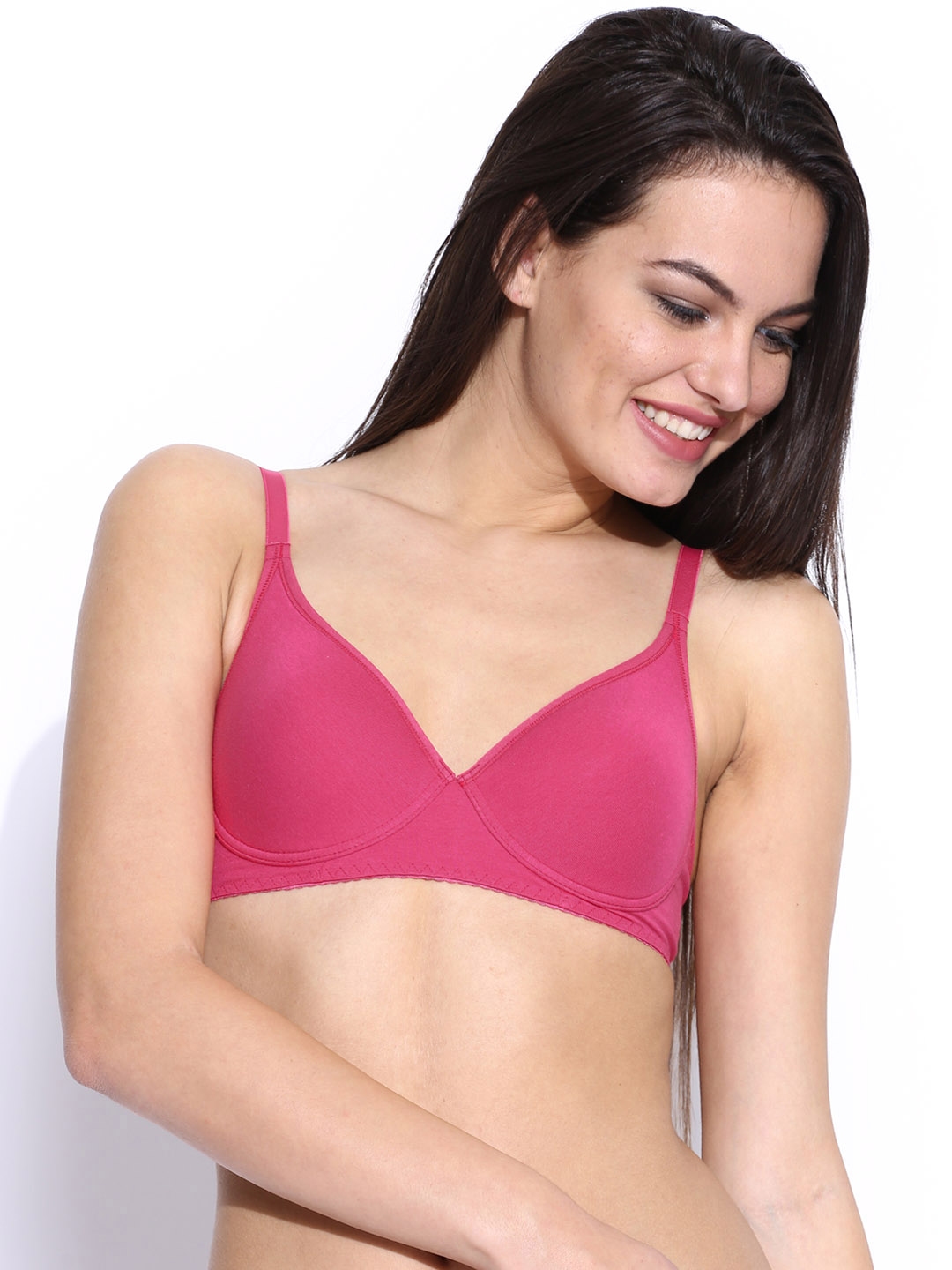 Buy Enamor Pink Non Wired Lightly Padded Medium Coverage Everyday Tshirt  Bra A039 - Bra for Women 650561