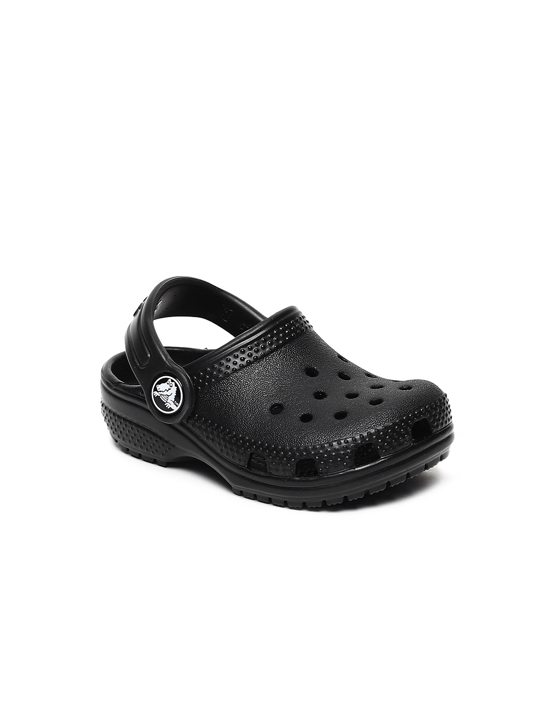 crocs black solid clogs