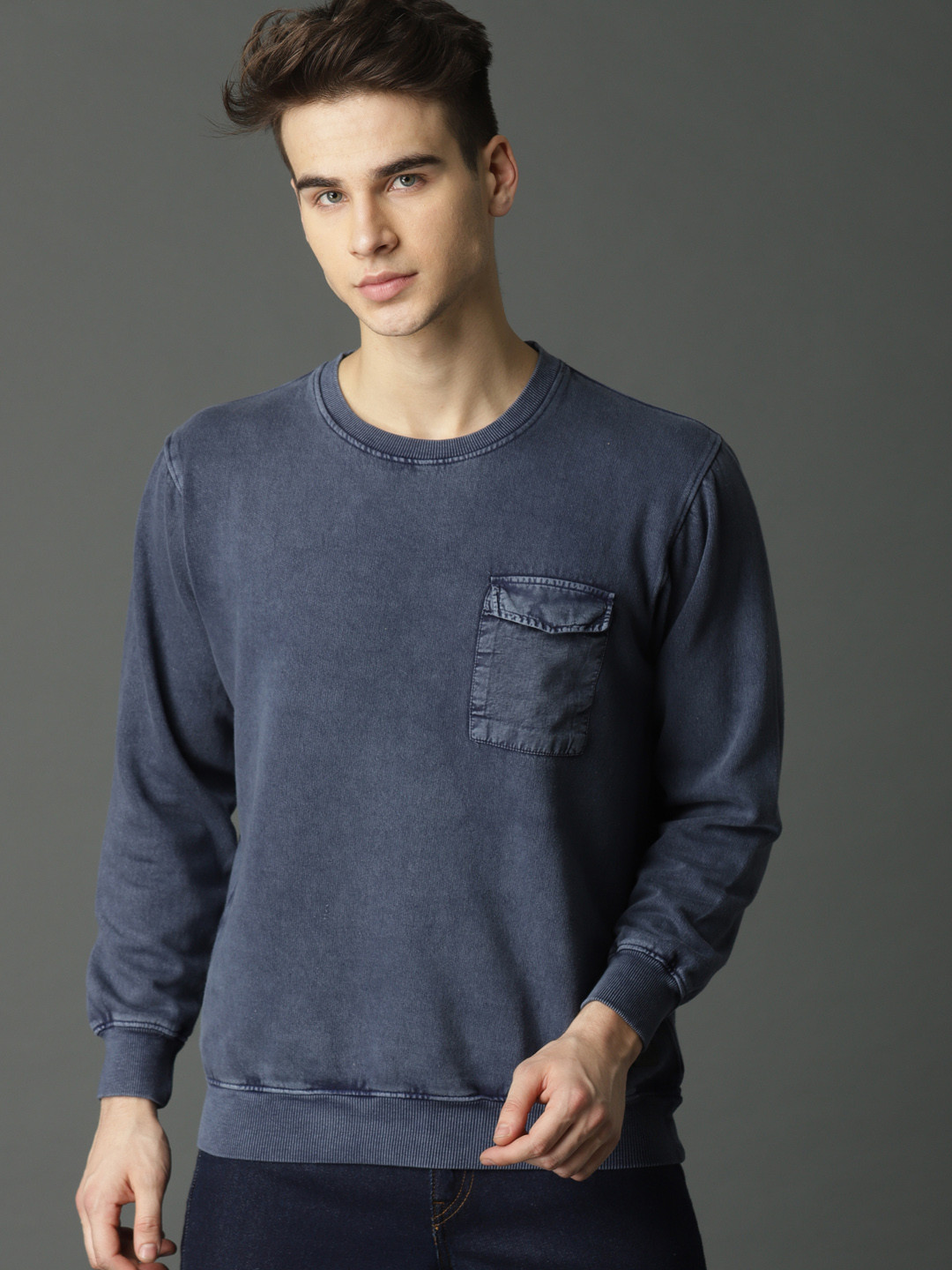 Roadster navy blue sweatshirt Clearance