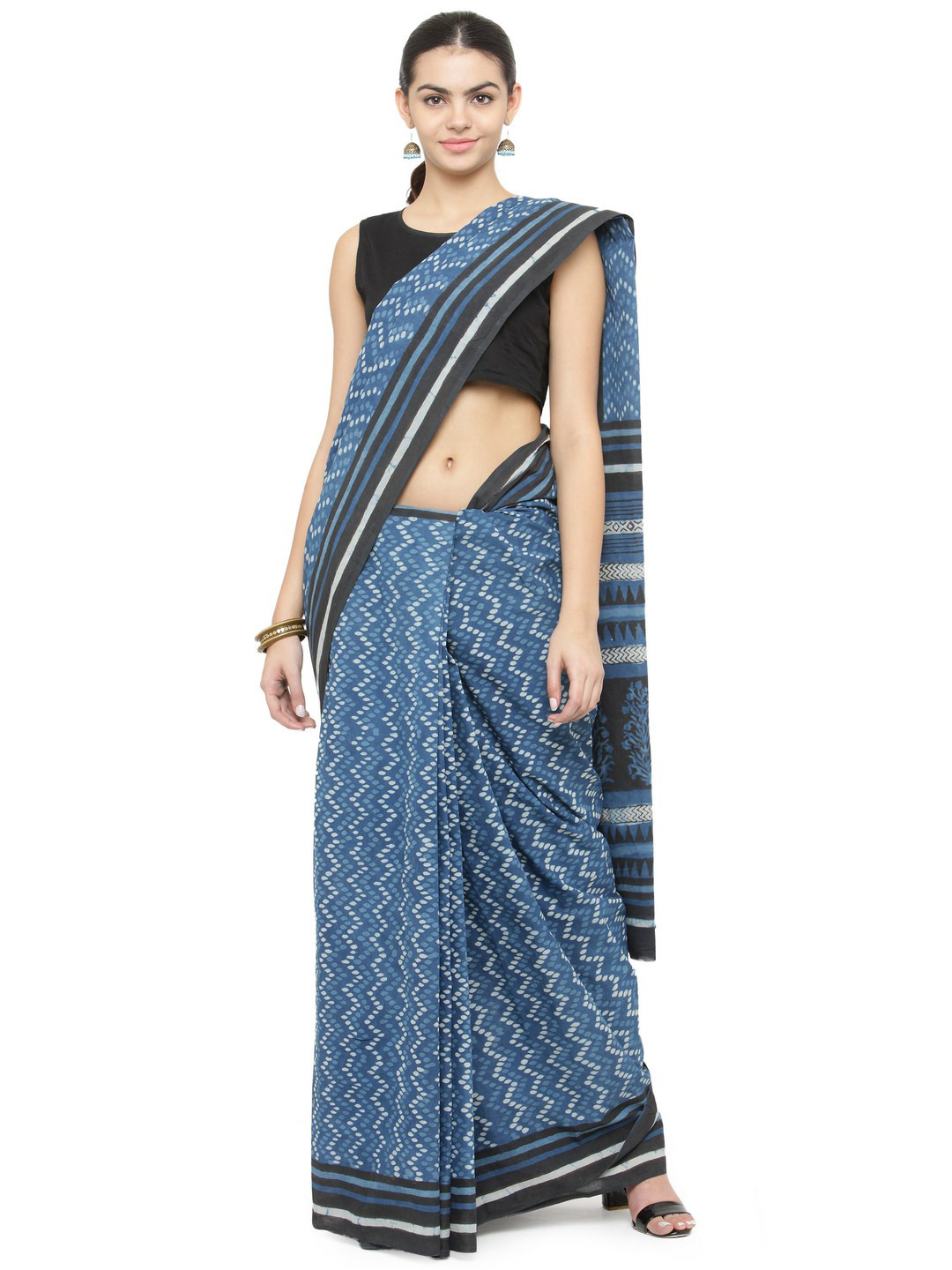 Indigo saree myntra Clearance